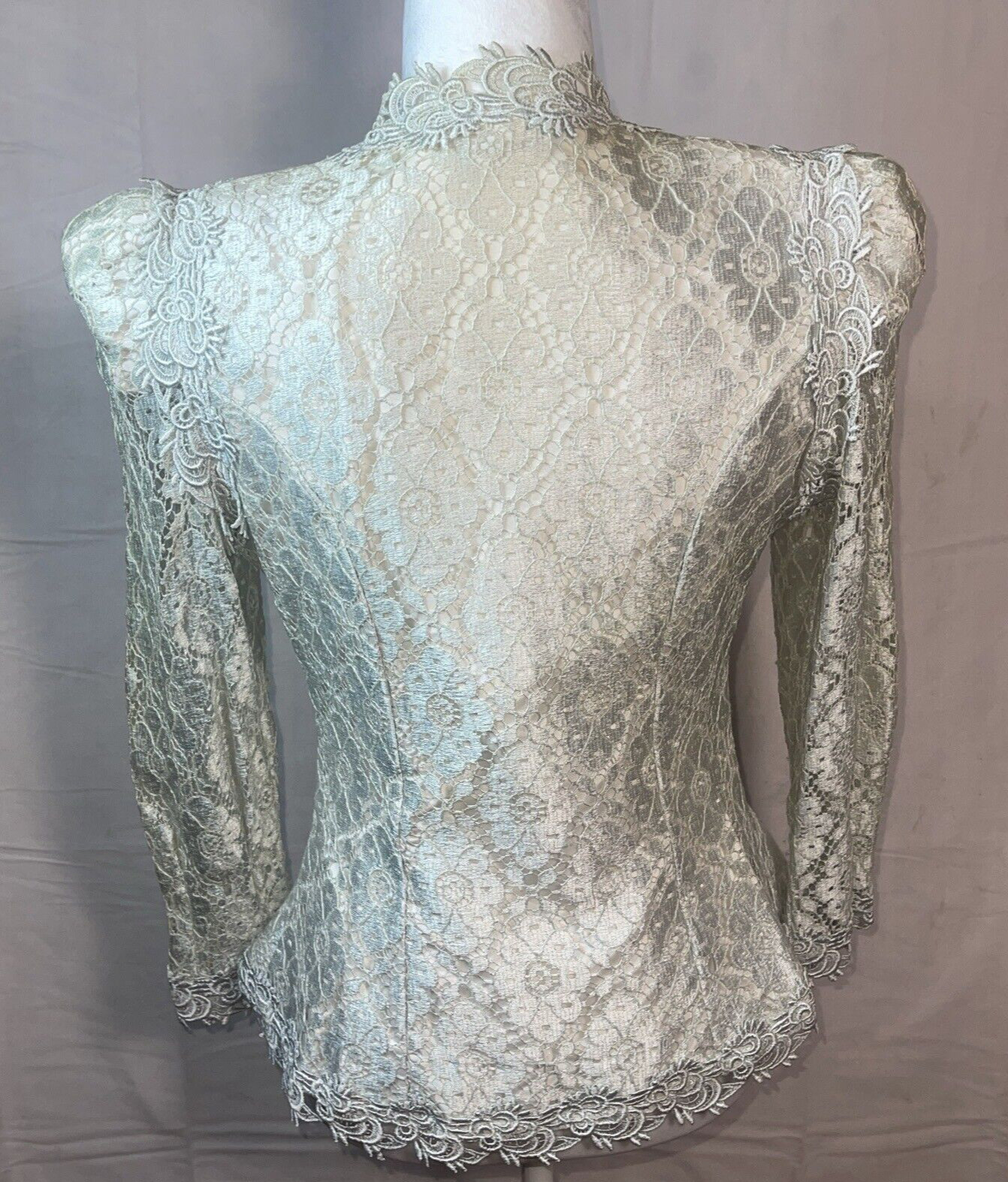 VTG Cachet By Bari Protas Layered Lace Top Jacket Size 5-6 Victorian STUNNING