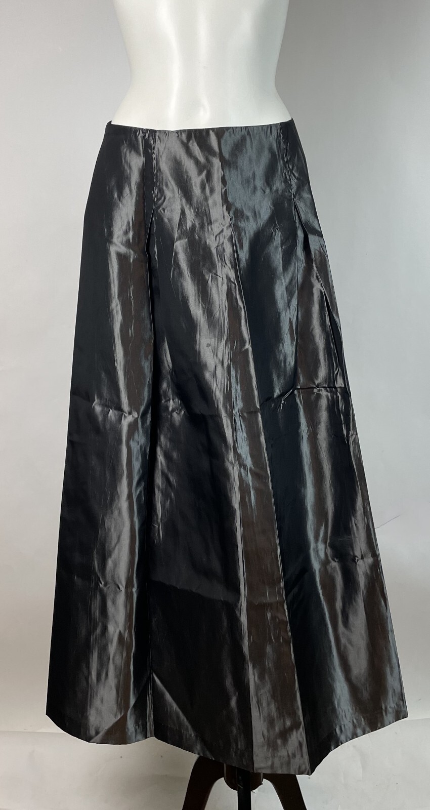 Vintage 80s Jessica McClintock Gunne Sax Gray Taffeta Long Skirt Formal Size 9
