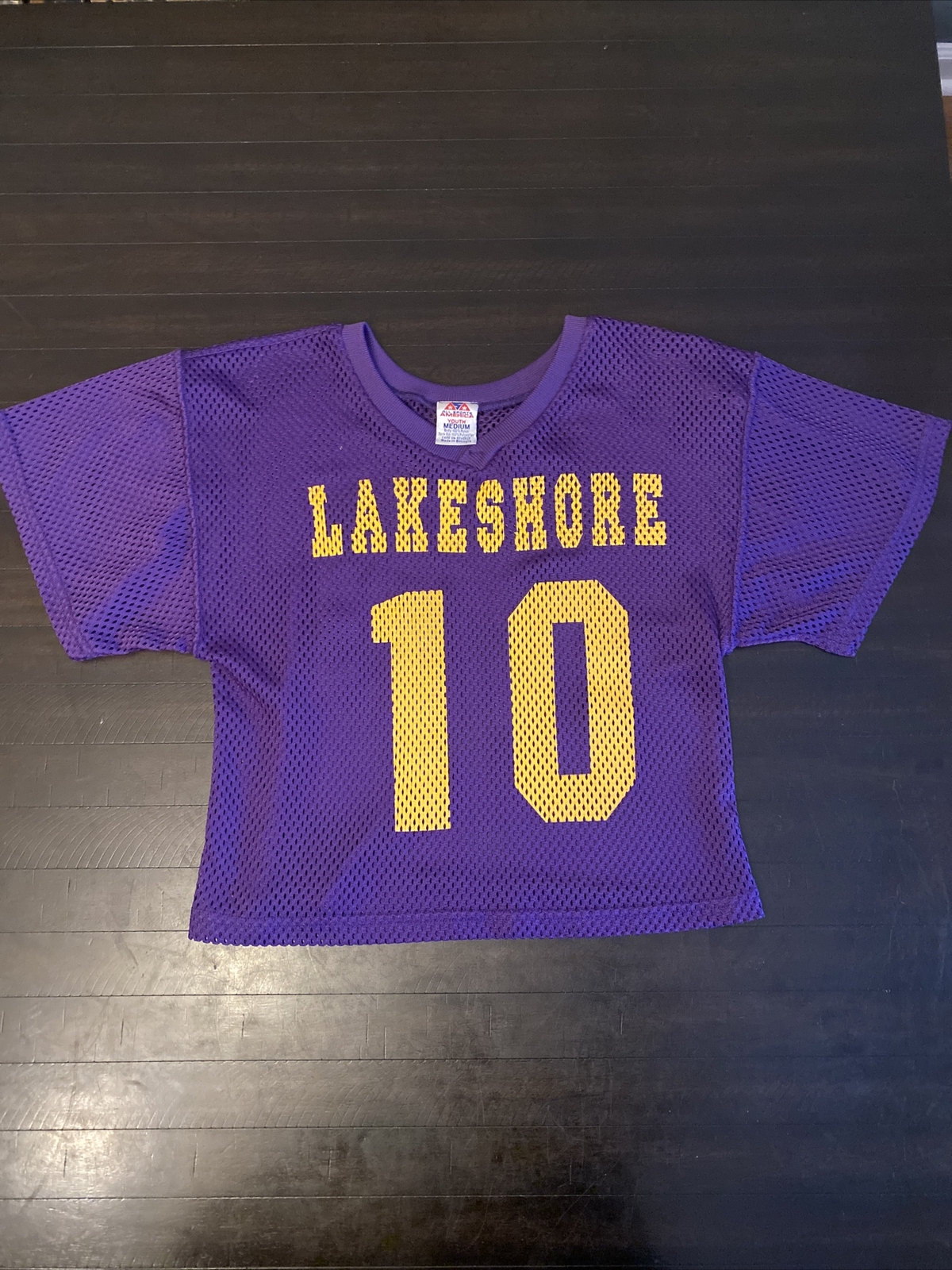 Lakeshore Netted Crop Top Youth Medium Unisex Parade Vintage Jersey Unique Shirt