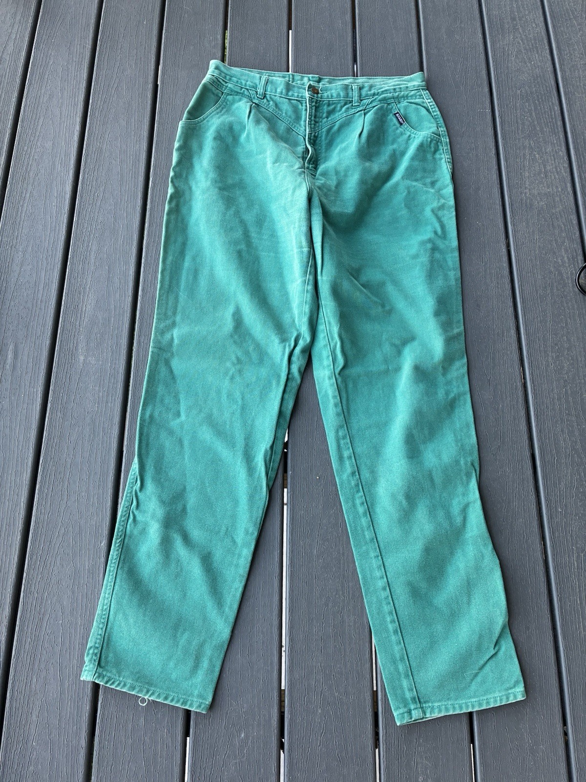 Vintage Rocky Mountain Womens Teal Green jeans Rockies Western High Rise 36×36