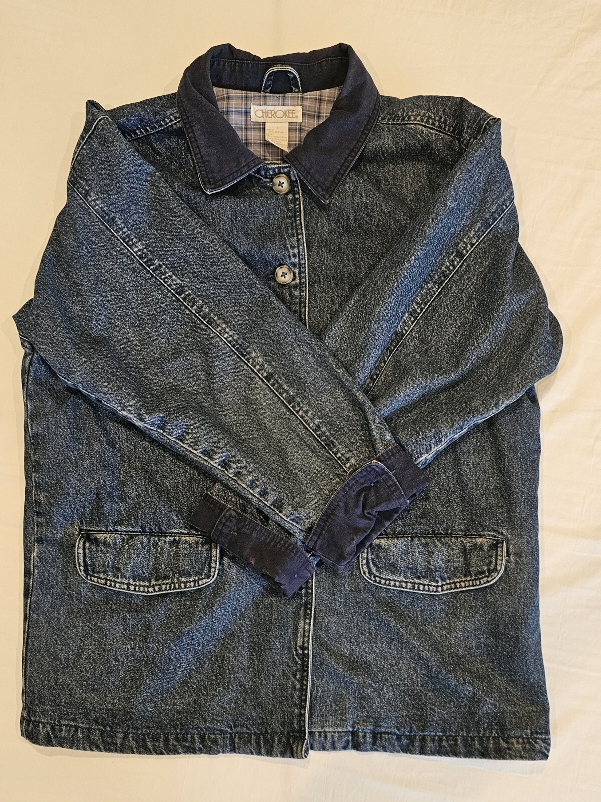 Vintage 90s Cherokee Denim Chore Coat Women’s Size L