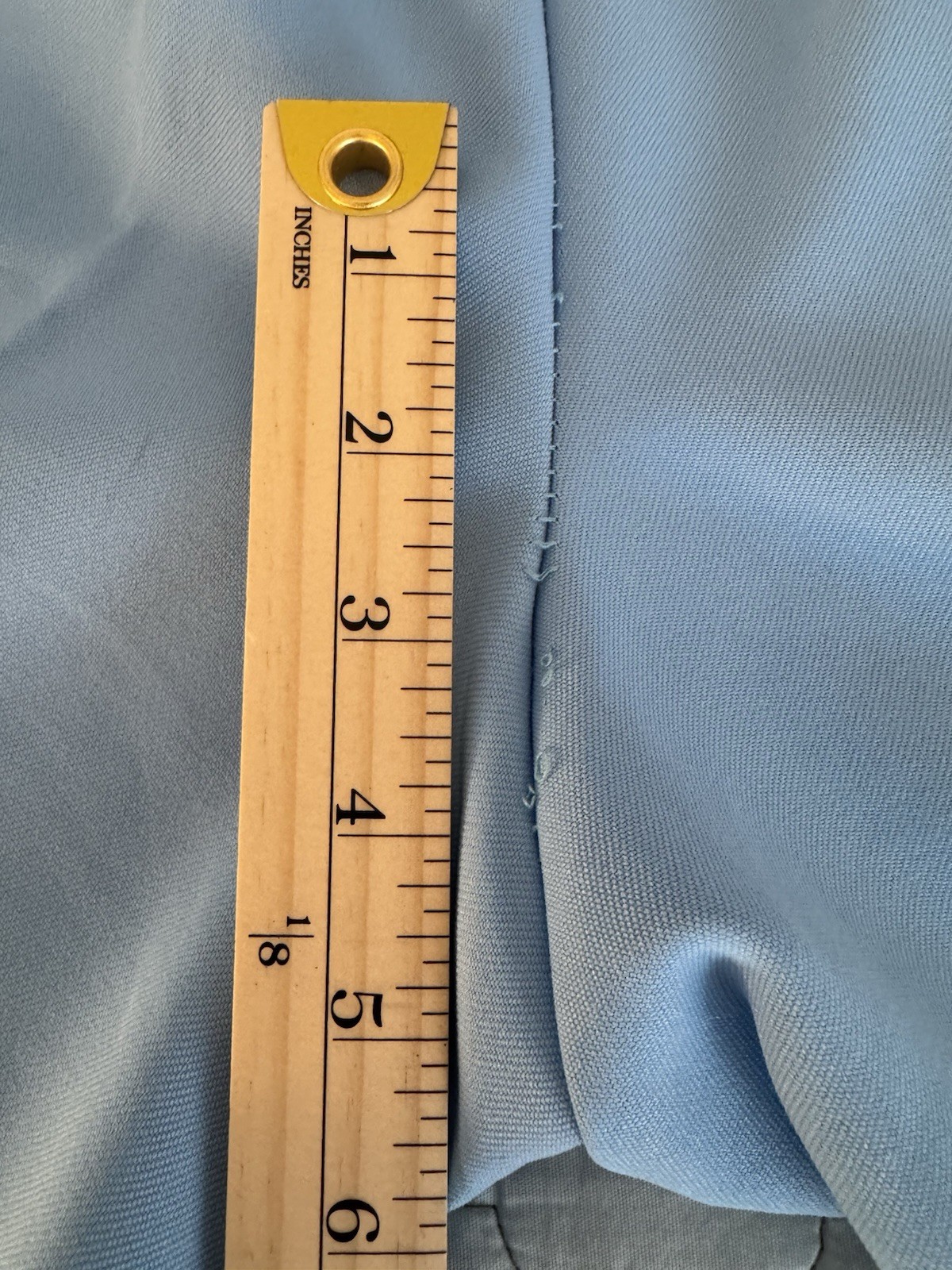 Vintage 1970’s Baby Blue Polyester Pants Flat Front Wide Leg High Rise