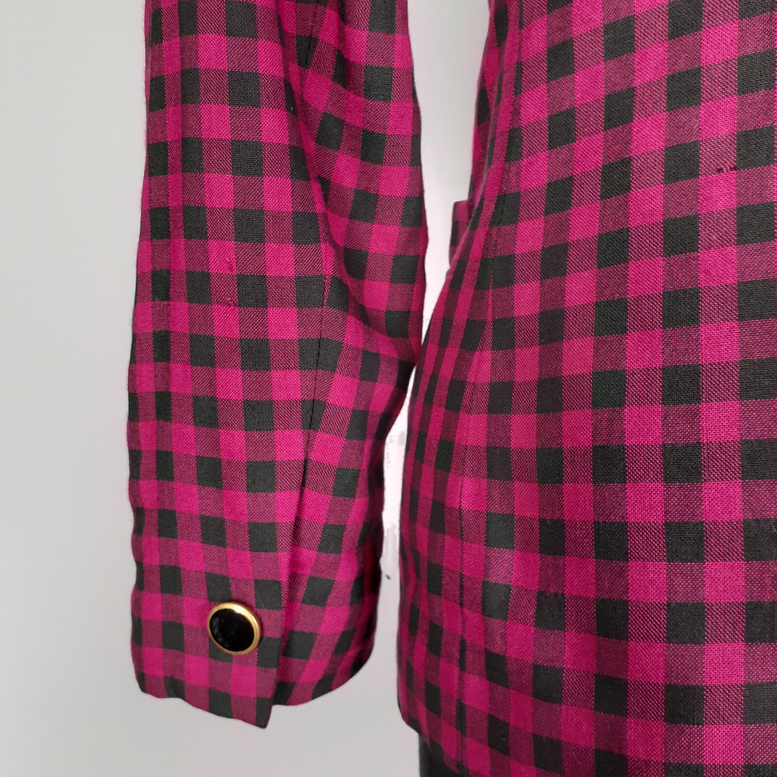 90’s Vintage Bold Gingham Blazer by Stirling Cooper Women’s Suit Jacket Size 4