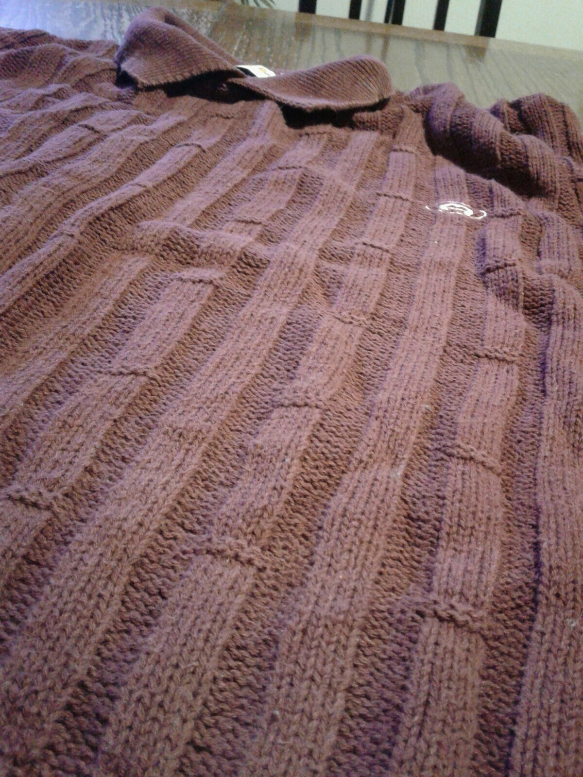 Vintage Etienne Aigner Purple Knit Pullover Sweater Size M Cotton (cb35)