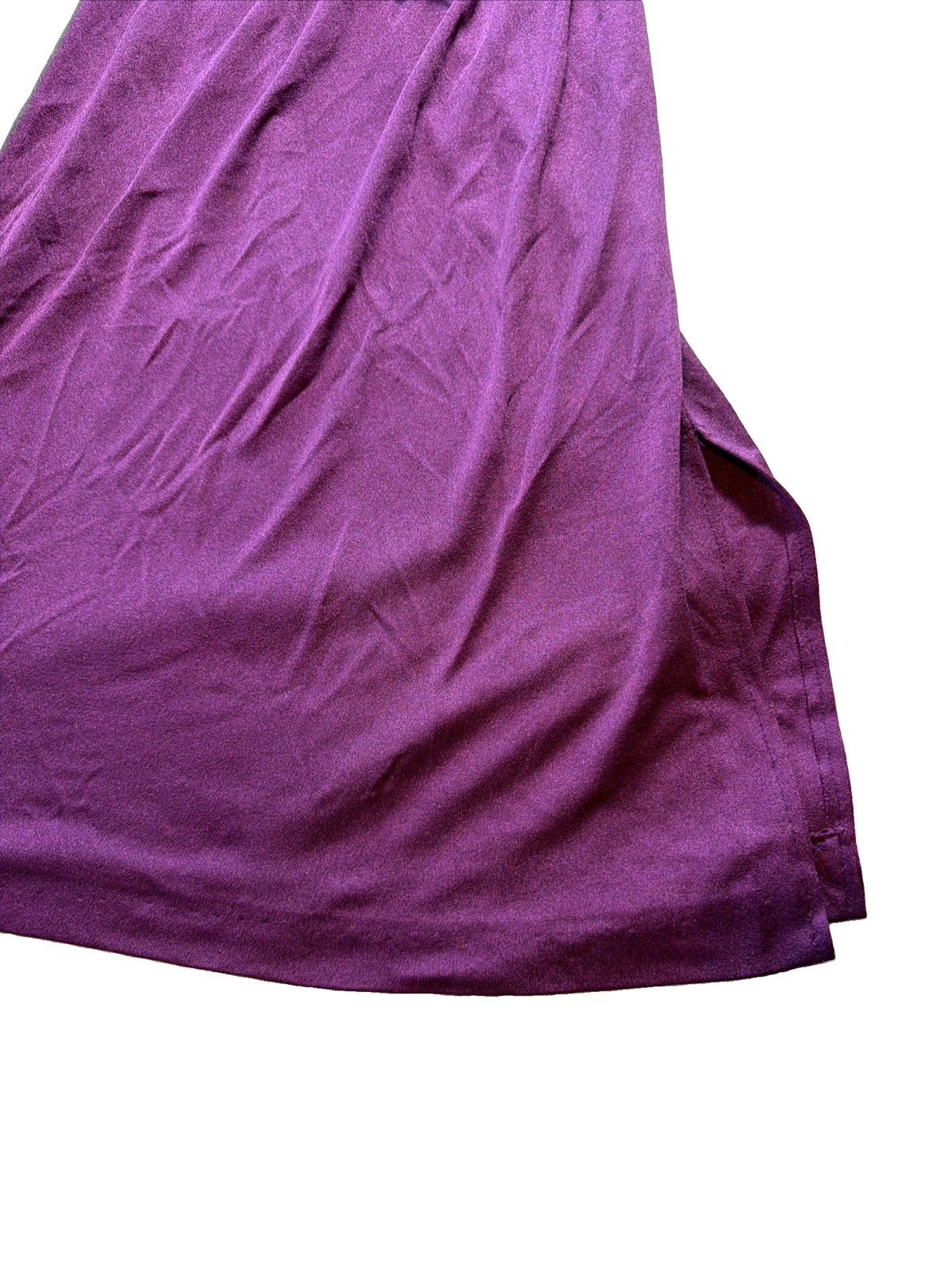 Vtg 70s ILGWU Union Made Purple Wrap Around Dress Size 9