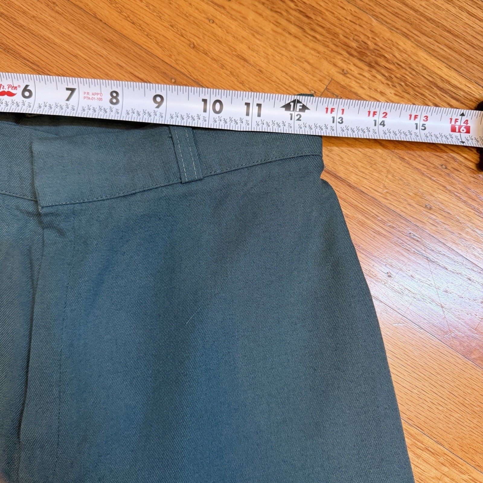Vintage 70s Happy Legs Forest Green Wide Leg Trousers High Waist Bell Bottoms