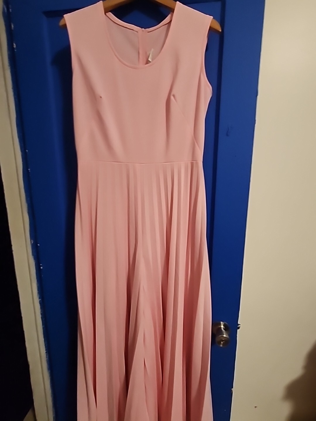 Vintage Miss Shaheen Pretty IN Pink Wide Leg Palazzo Pants Jumpsuit Sizr 16