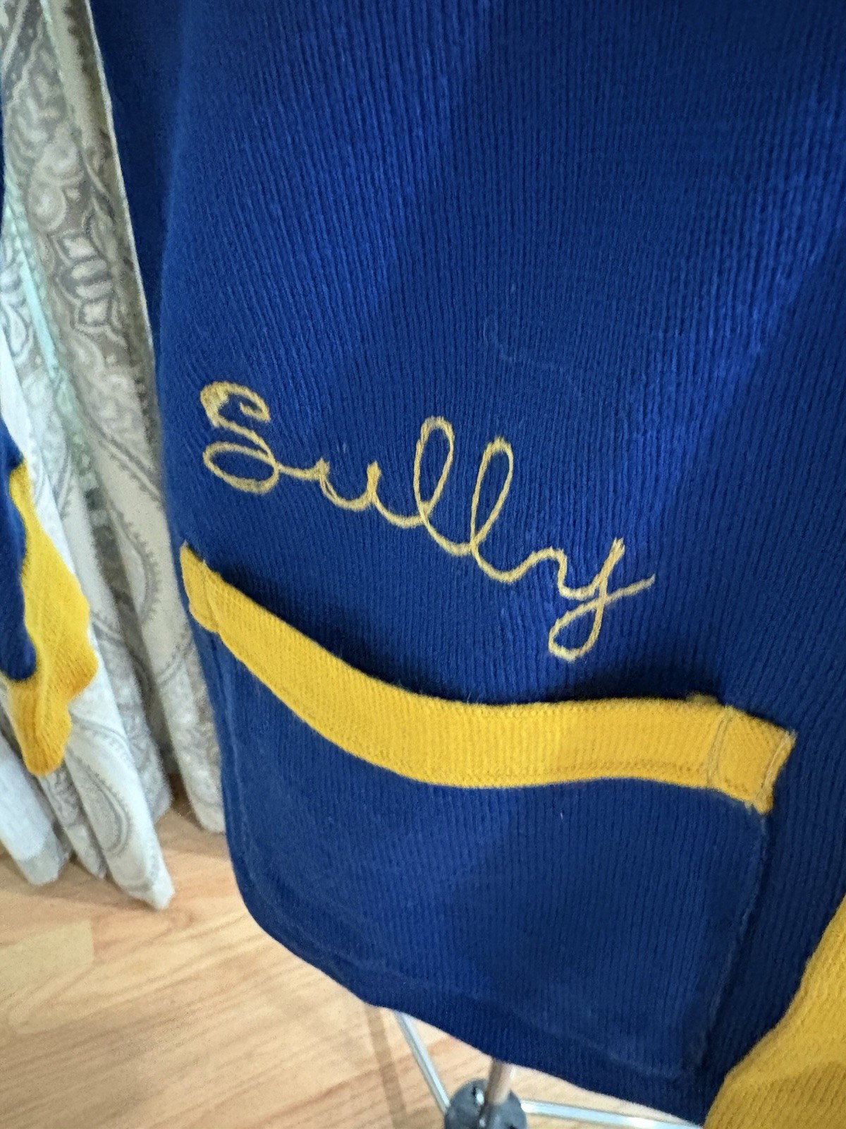 Vintage 60s Letterman Wool Cardigan Sweater Chainstitch Medium St. Paul’s School