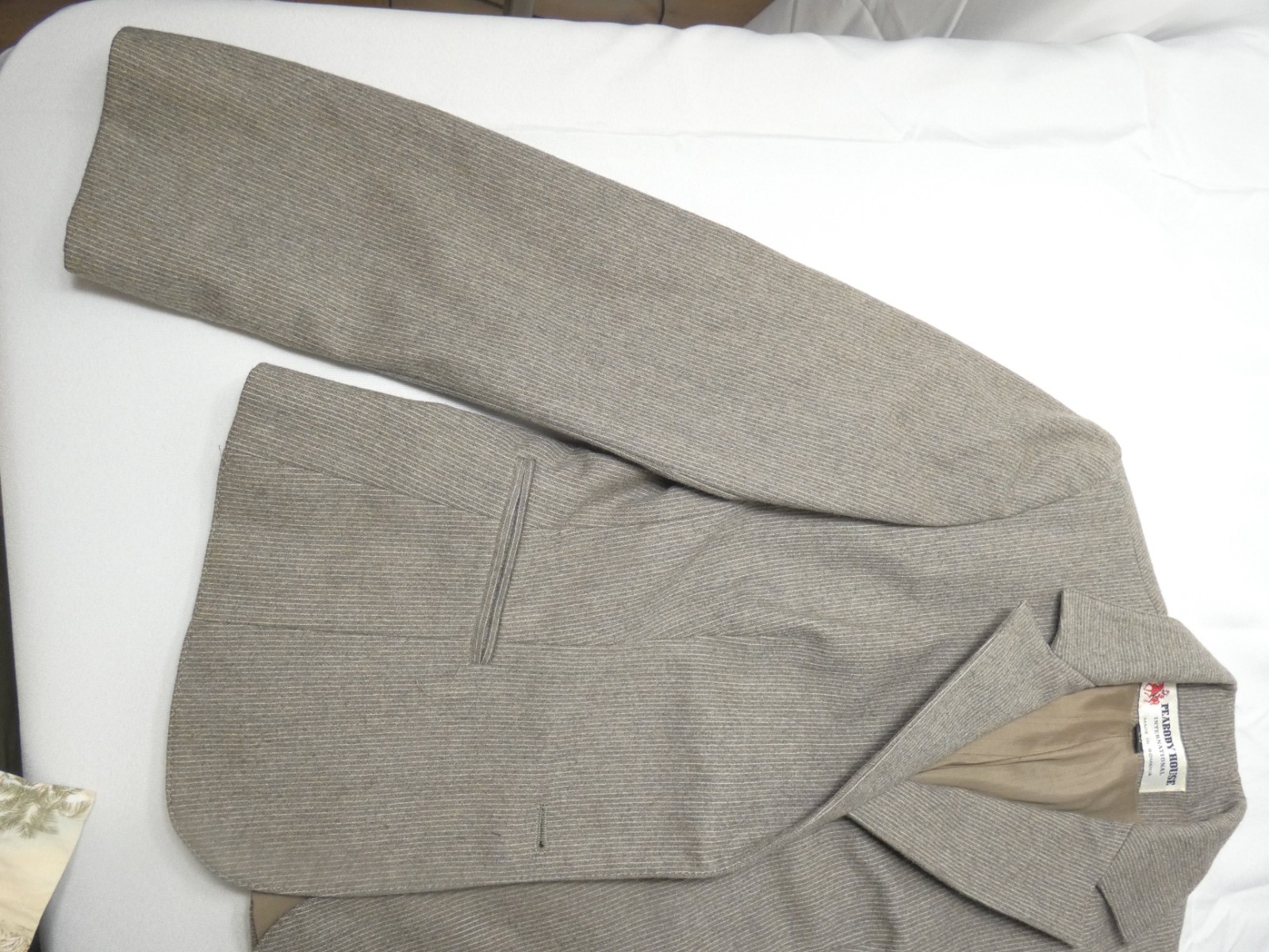 Vintage Peabody House Gray Brown 2 Piece Skirt Suit Set Jacket Size 5/6