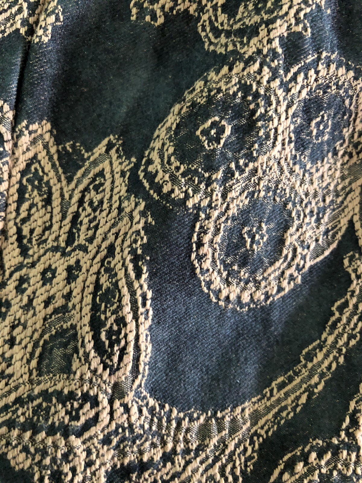 VTG. DOKI-GEKI WOMENS JACKET GRAY BEIGE PAISLEY STRETCHY SIZE S