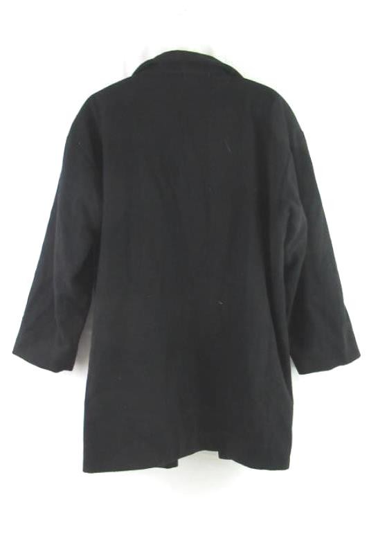 Vintage Paul Blair Black Peacoat Women’s Open Front with Shoulder Pads