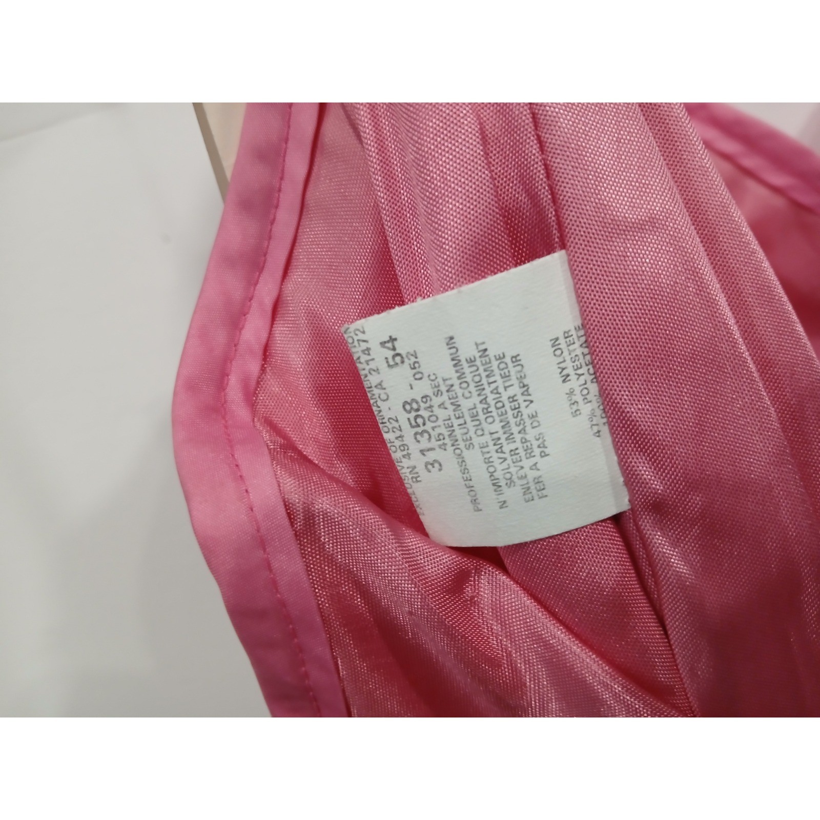 Vintage Jessica McClintock Gunne Sax Pink Strapless Ruched Bustle Gown 11/12