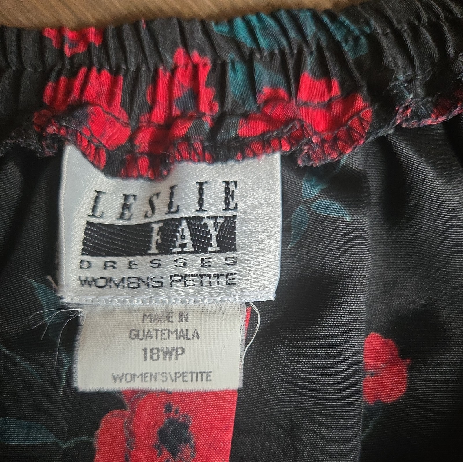 Vtg Leslie Fay Skirt Floral 18wp Pleated Elastic Waist