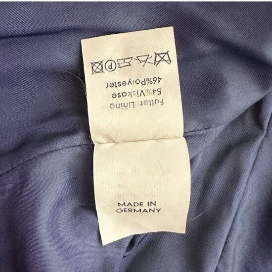 Vintage TRIXI SCHOBER Cobalt Blue Silk Blend Power Suit Skirt Set Germany S 8