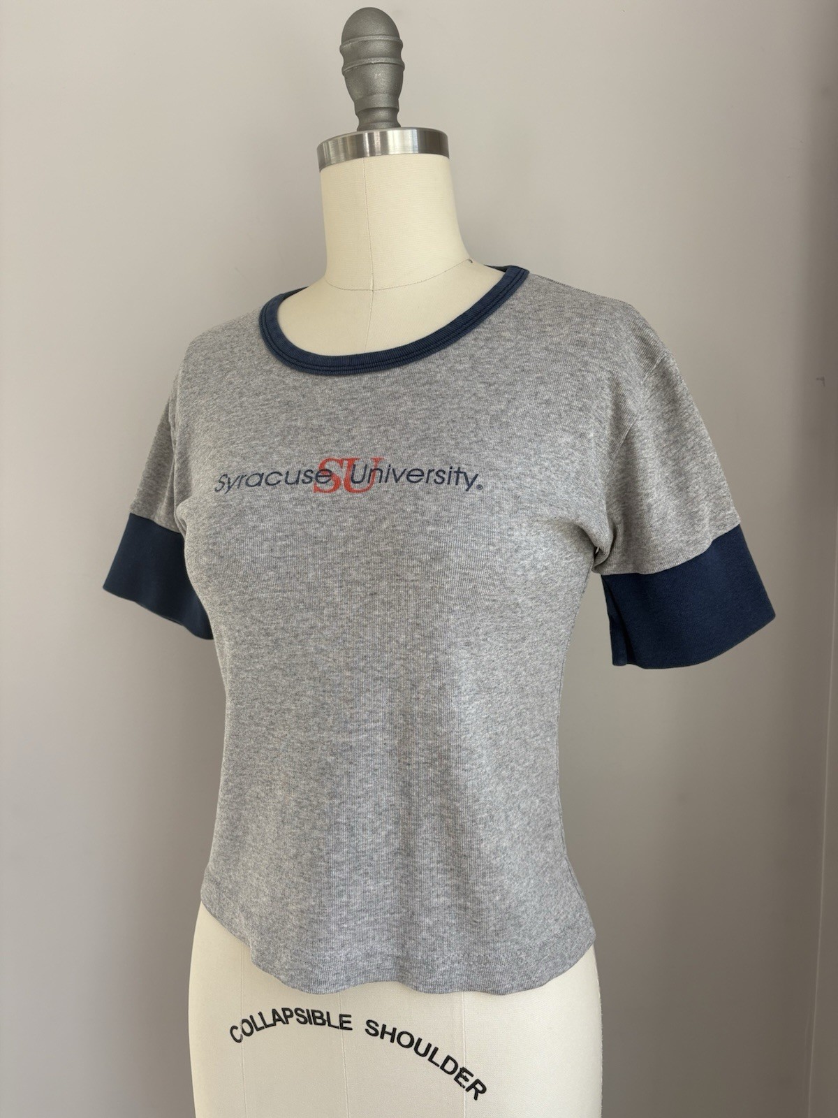Vintage 80’s Syracuse University Orange High Fever Cropped Ringer T Shirt XS/S