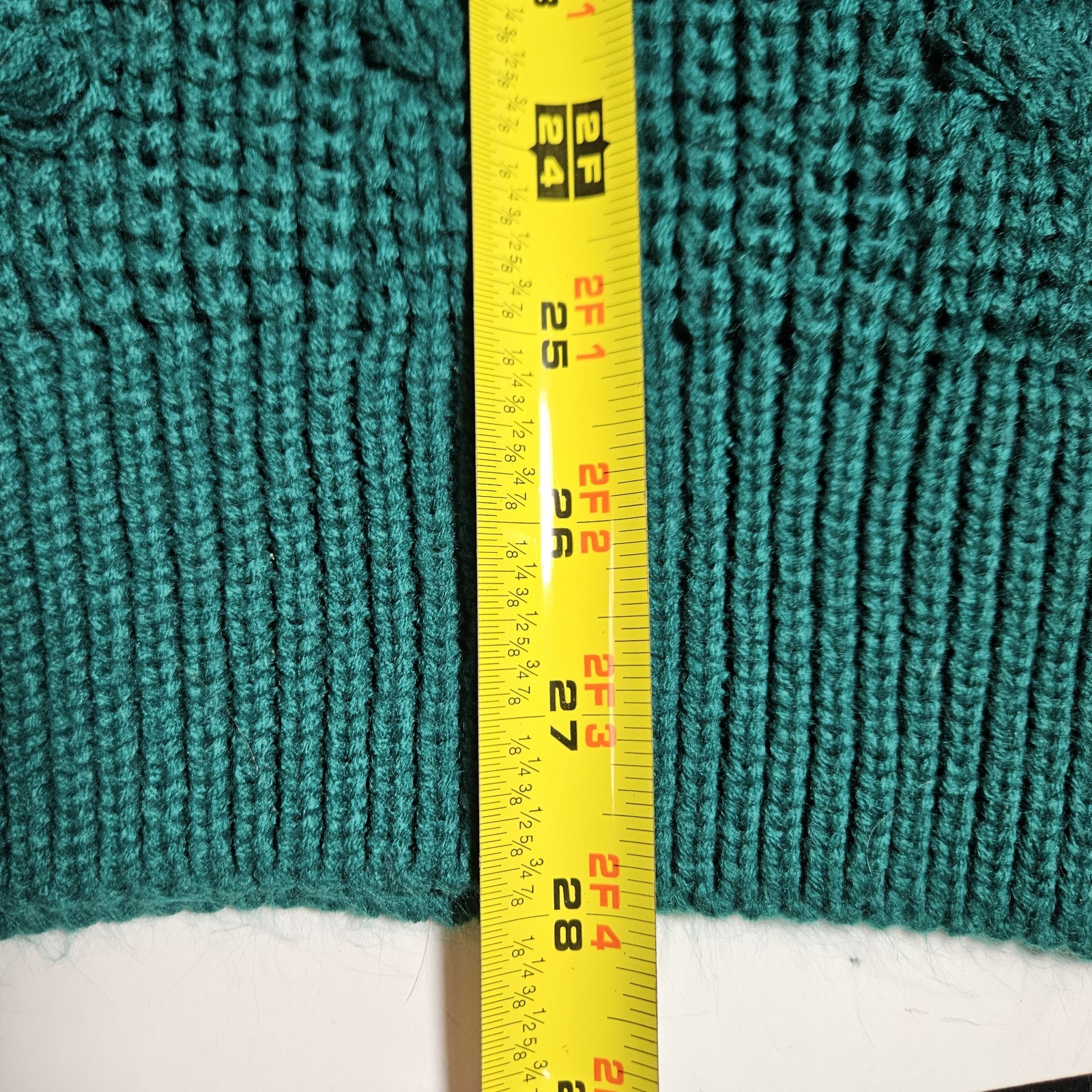 Vintage Sweater Size XXL Extra Large Solid Dark Green Retro 80s 90s Knit