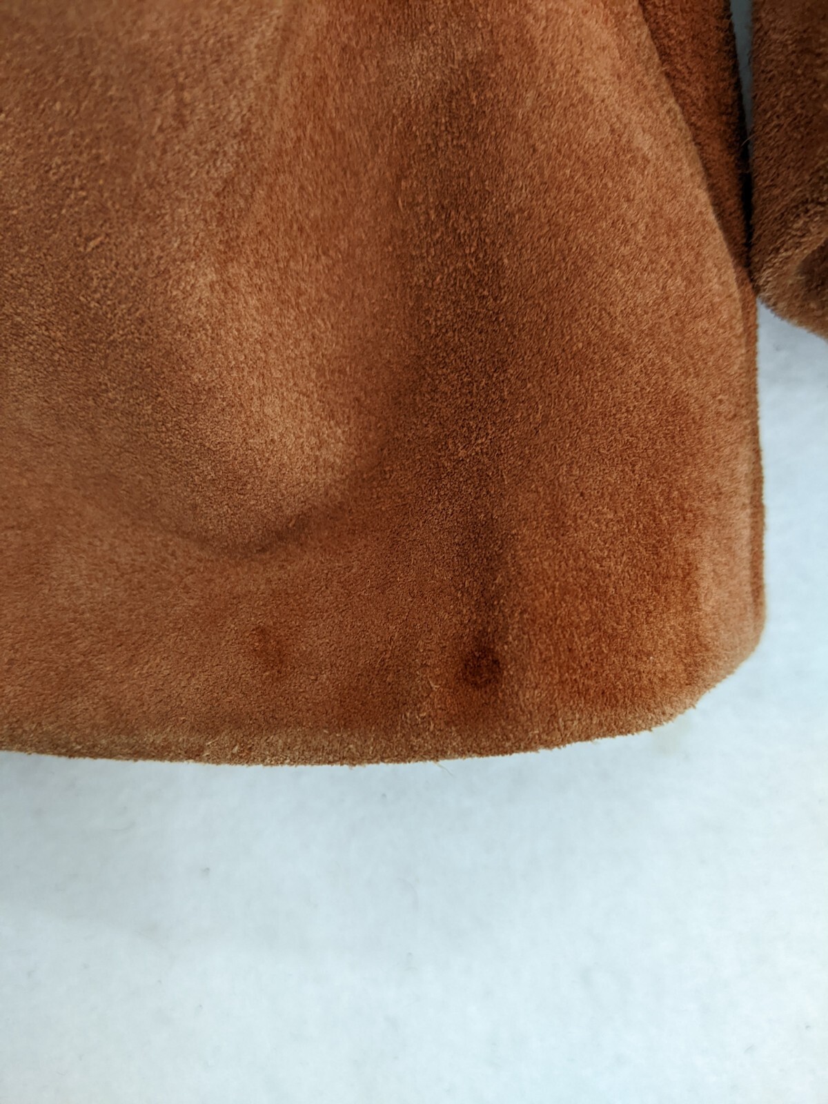 Suede Belted Peacoat 70s Brown Tan Lined Size 9/10