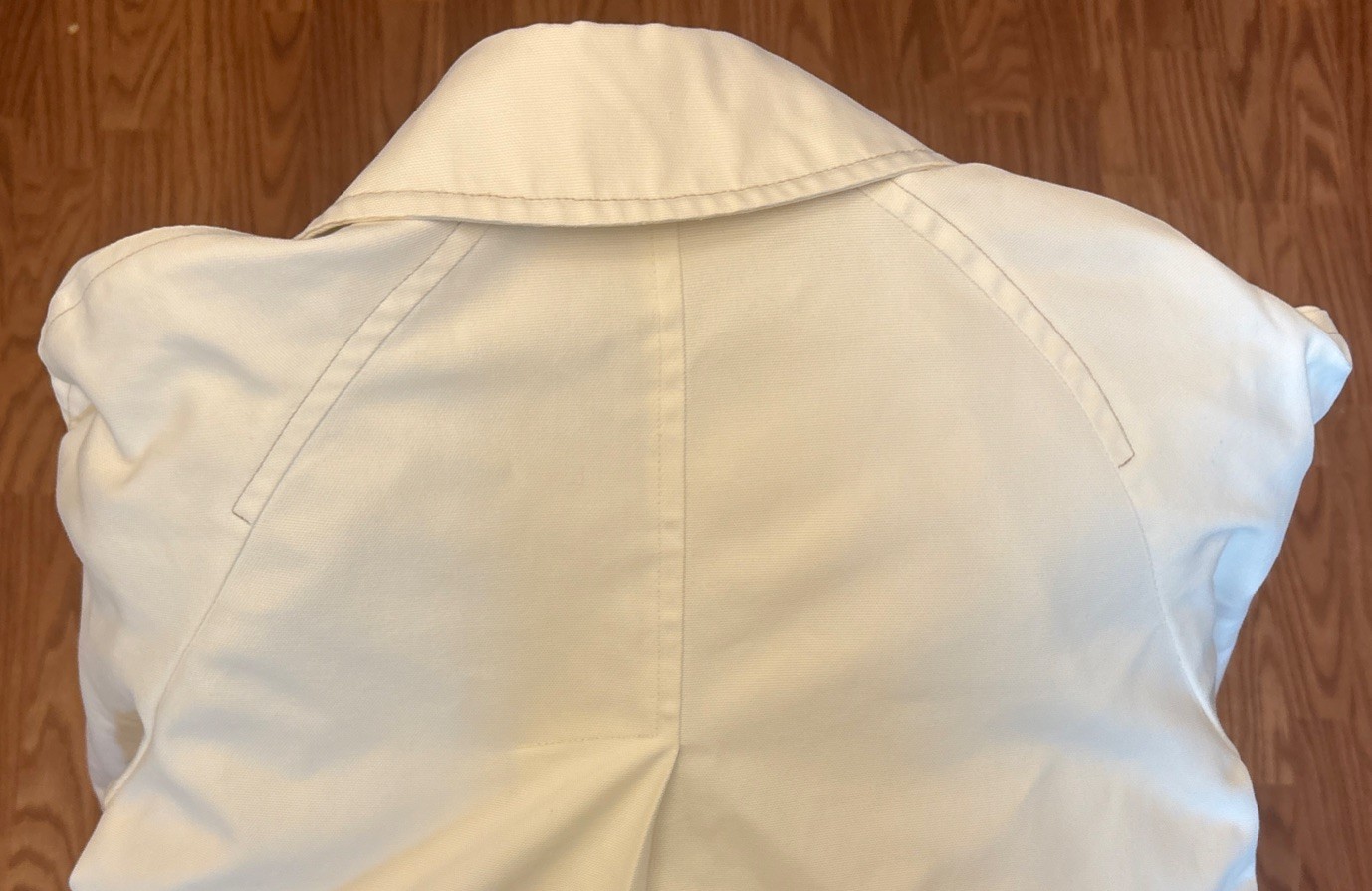 Vintage London Fog Maincoats Size 12 Winter White Trench Coat Caribe Cloth