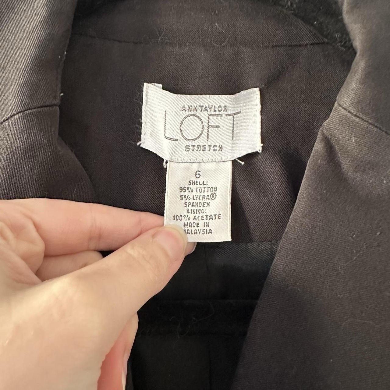 Vintage 90s Black and White Contrast Light Mod Cotton Jacket Ann Taylor Loft S M