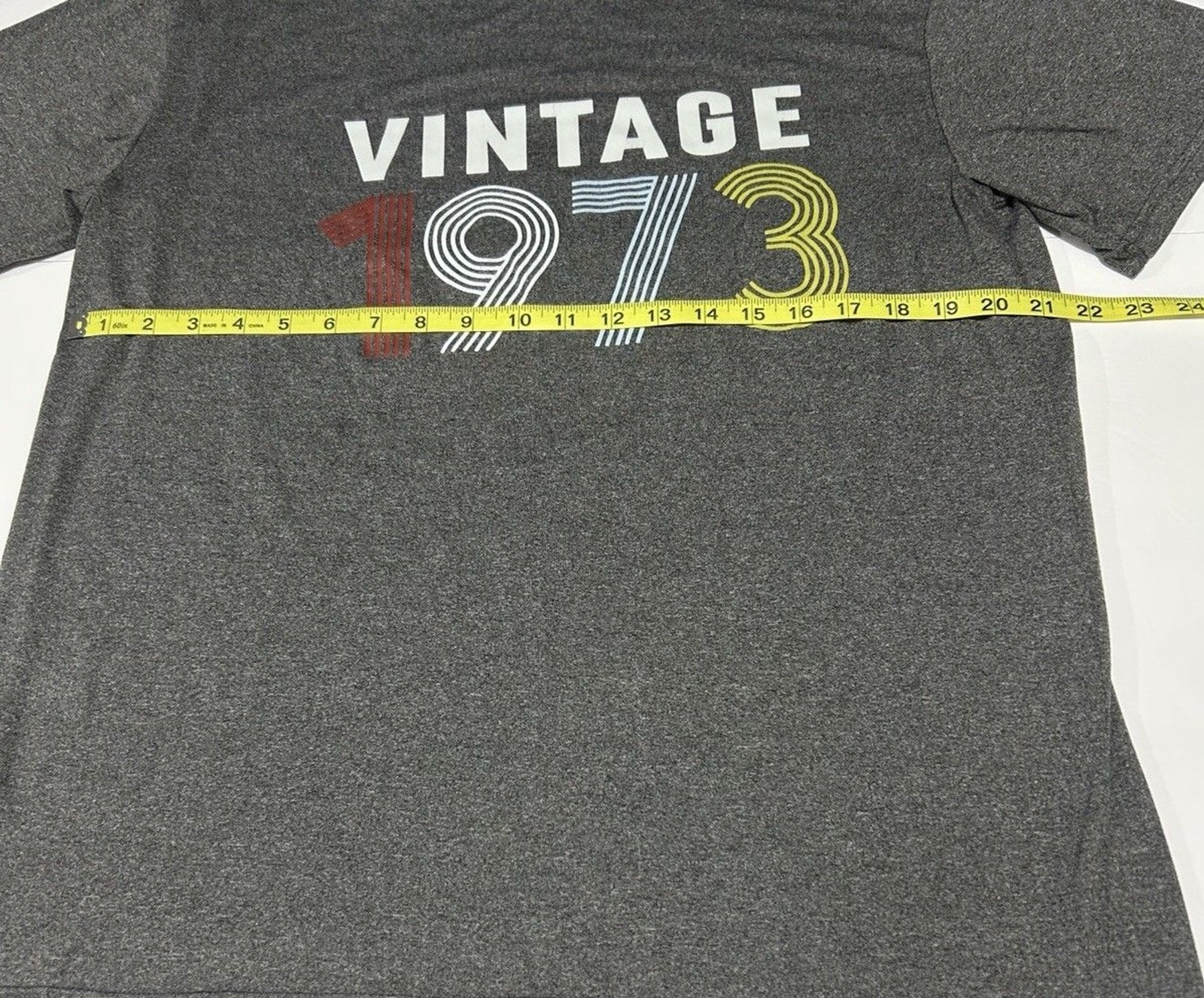 Vintage 1973 Birthday Graphic T-Shirt Women’s Size XL Heather Charcoal Gray Tee