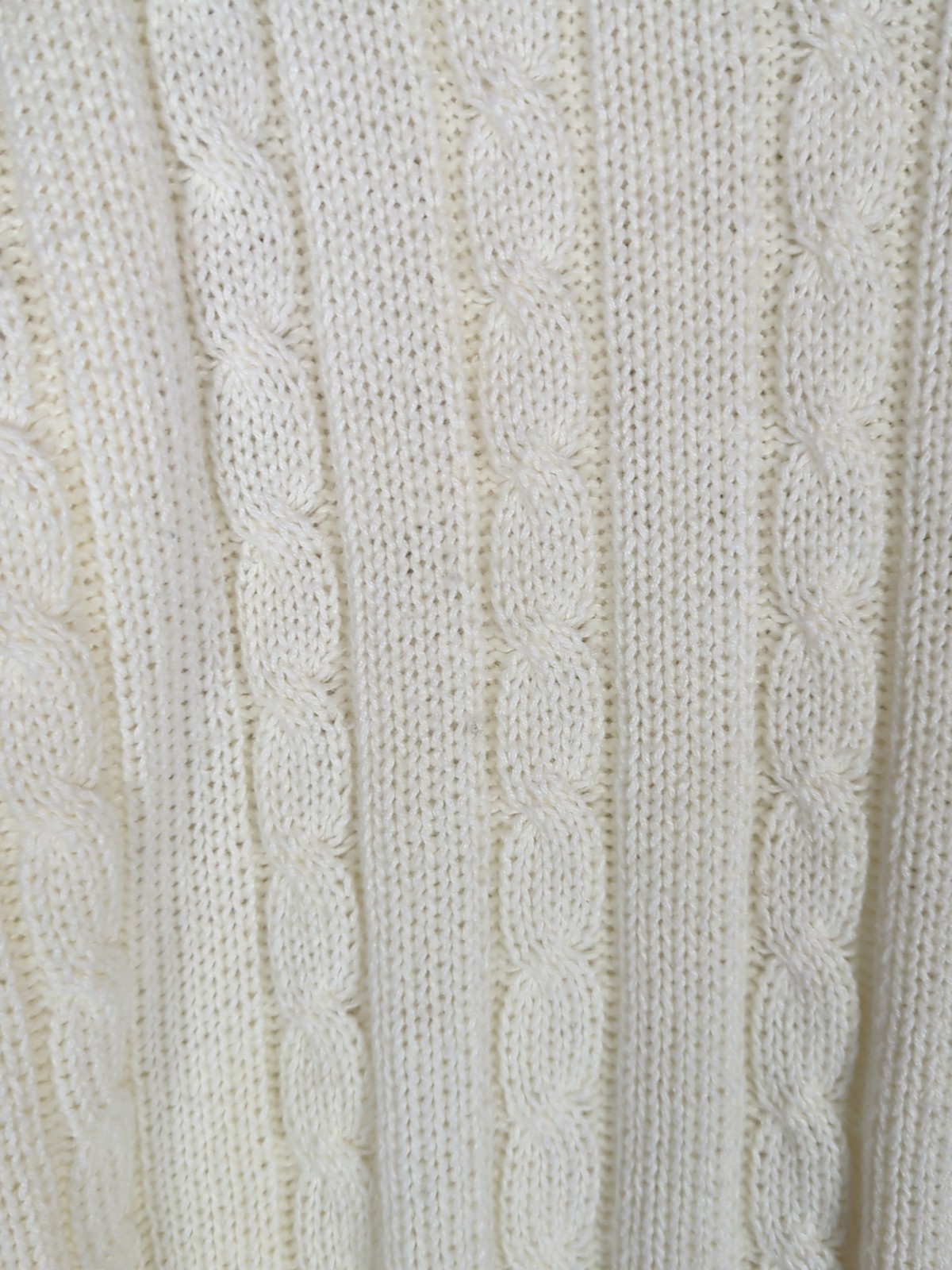 Vintage Cricket Varsity Tennis Sweater Cable Knit V Neck Womens L Preppy