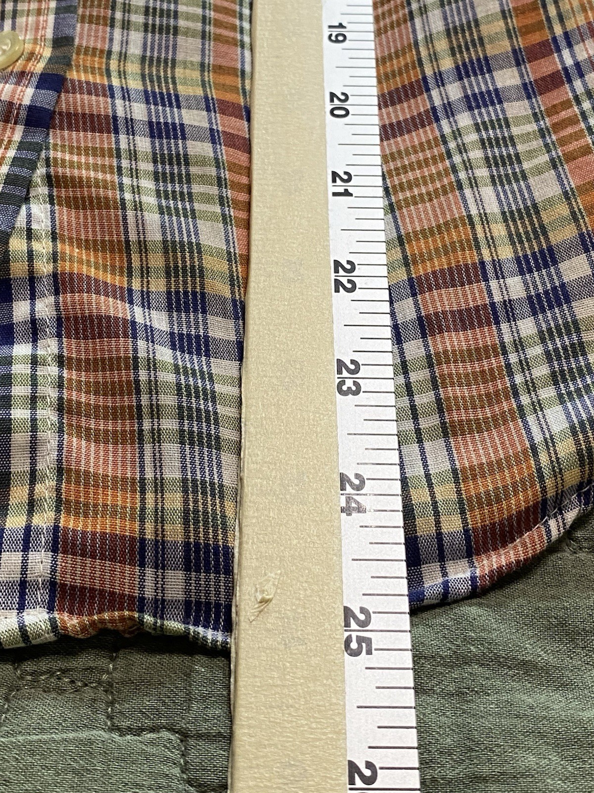 Vintage 70s/80s Stuart Lang Women’s Plaid Lace Collar Blouse Sz.S