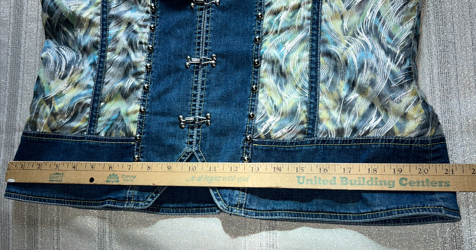 Rare SAMPLE Nancy Bolen For City Girl Women’s Vintage Denim Jacket Size M : 42”