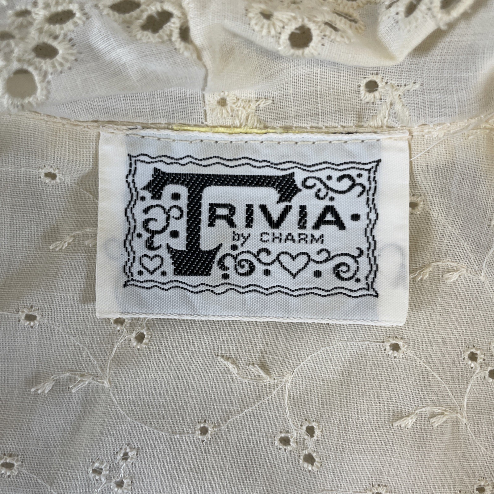 Vtg 70s Trivia By Charm 2 Pc Boho Eyelet Dress & Top Size 5/6 (?) Read-Measure