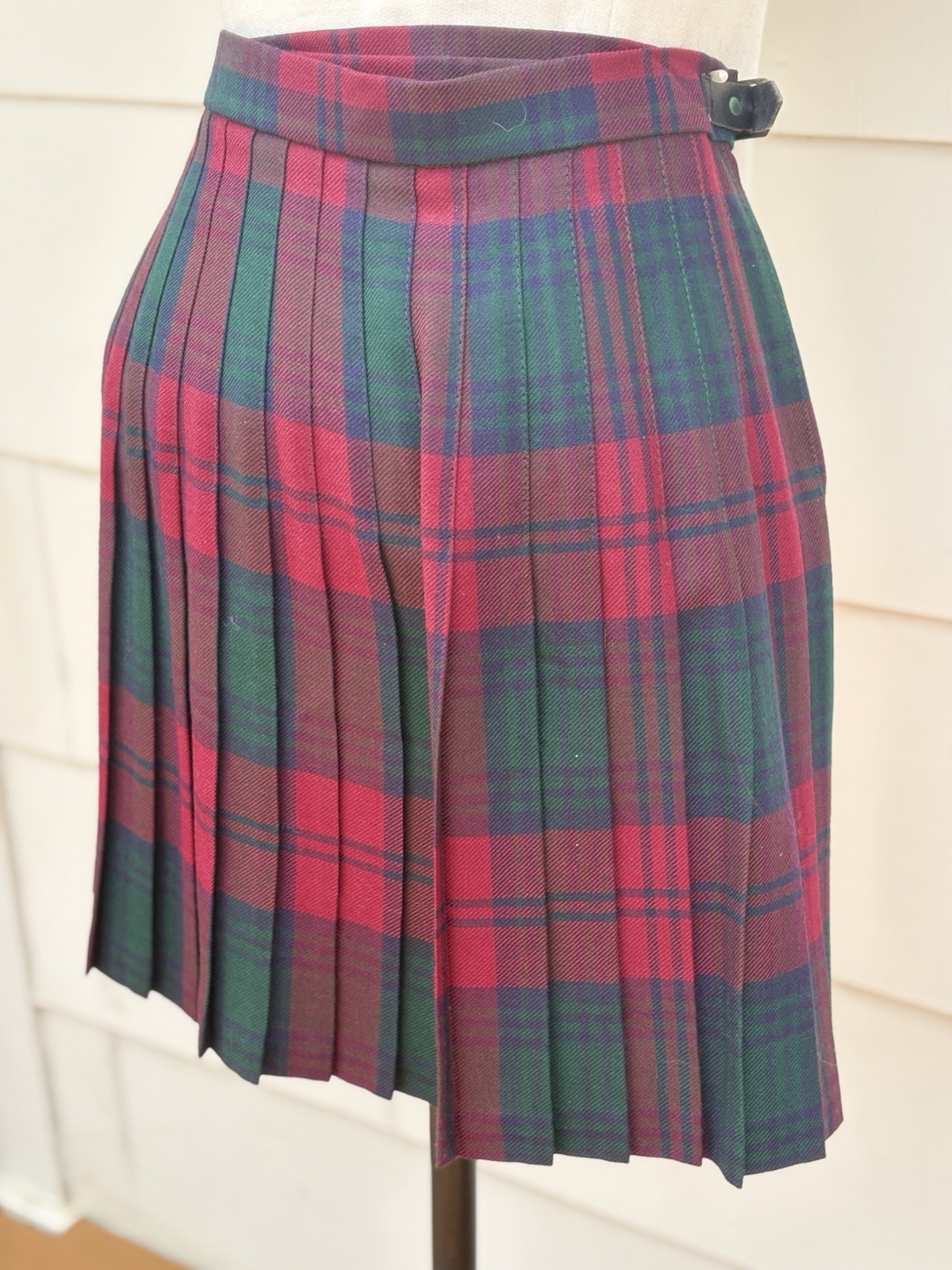 Vtg James Pringle Weavers Inverness Scotland Wool Tartan Kilt Academia Skirt 16