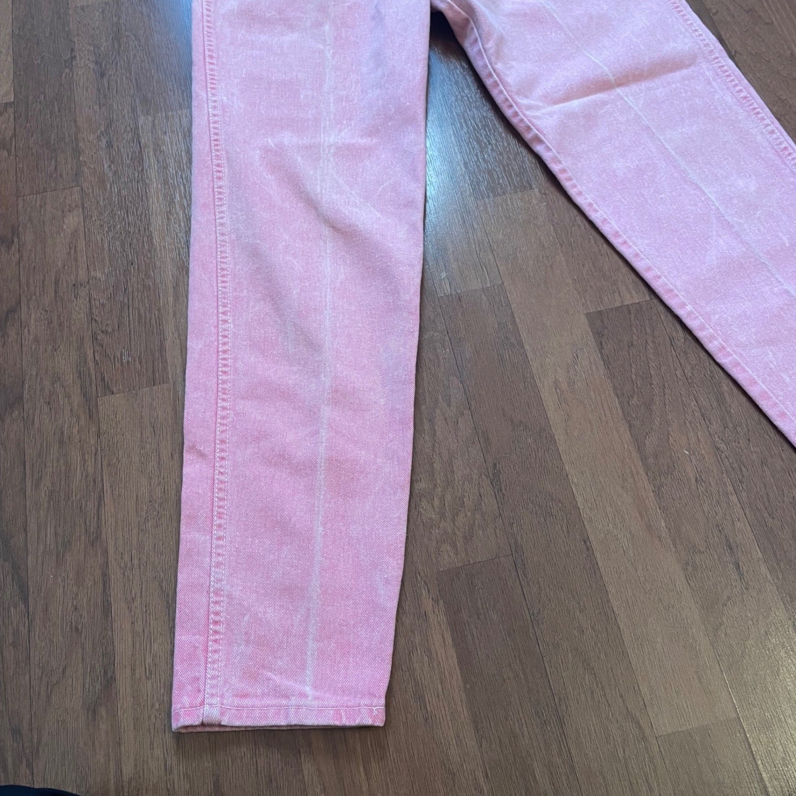 Vintage Wrangler Pink Acid Wash High Waisted Tapered Jeans 981JRPK Made in USA 9