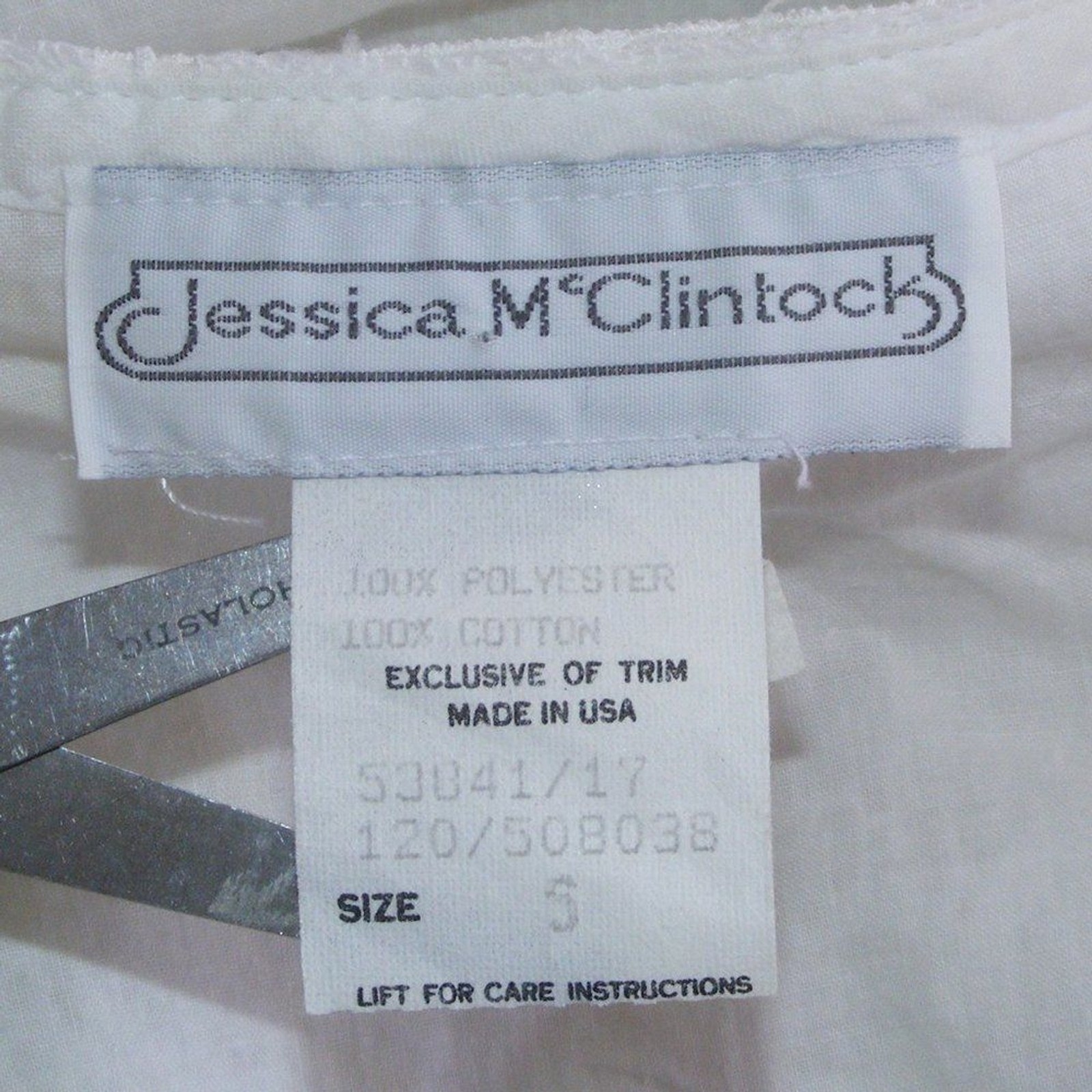 JESSICA MCCLINTOCK Dress, XS/S, White Lace, Maxi, Spaghetti Straps, Vintage
