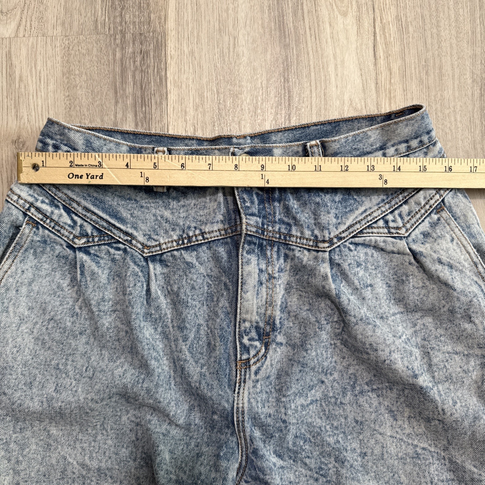 PS Gitano High Waist Pleated Tapered Mom Jeans Sz 18 Long Acid Wash 80s Vintage