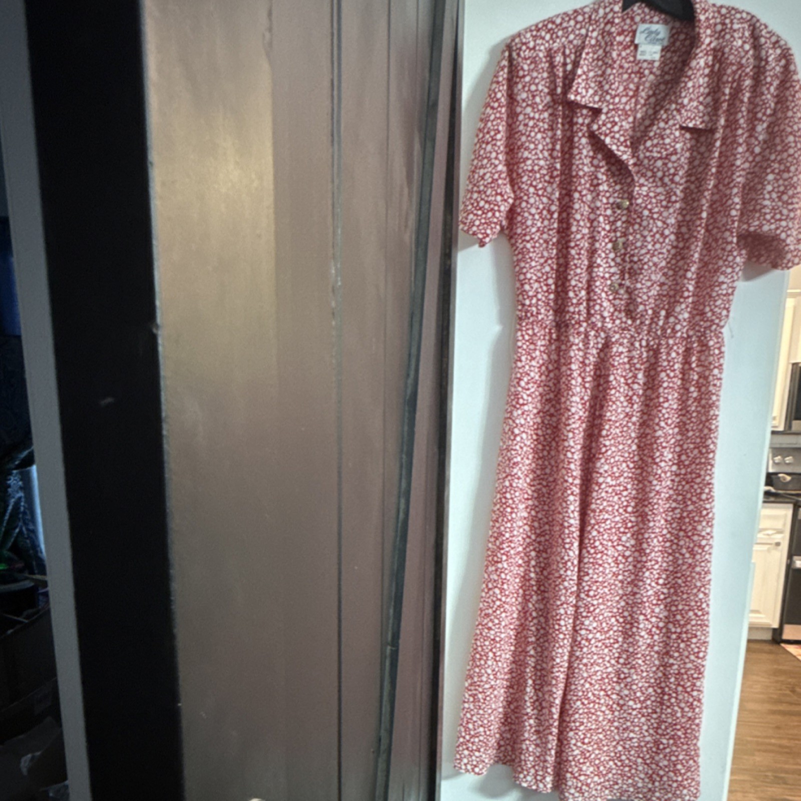 Lady Carol of New York Red White Vintage Dress Size 18 MPN 4294