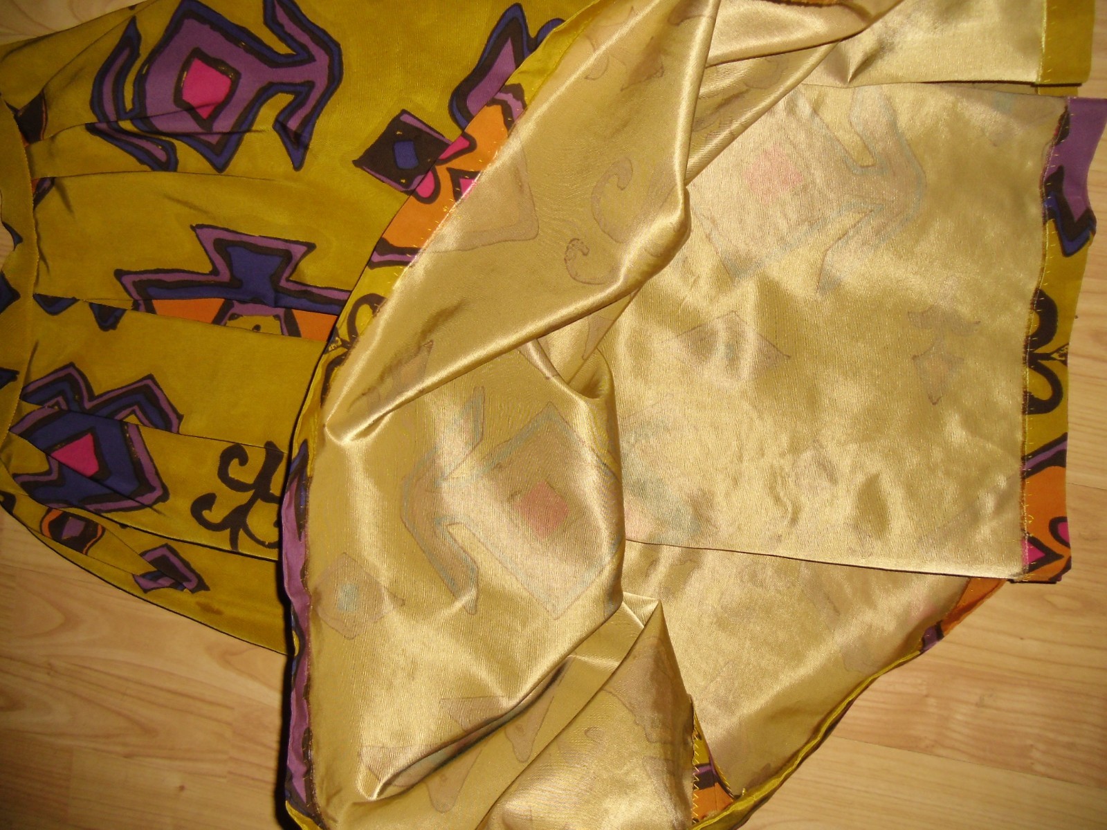 Bucol Paris vintage 70’s skirt midi skirt size XS print skirt multicolored – RARE!