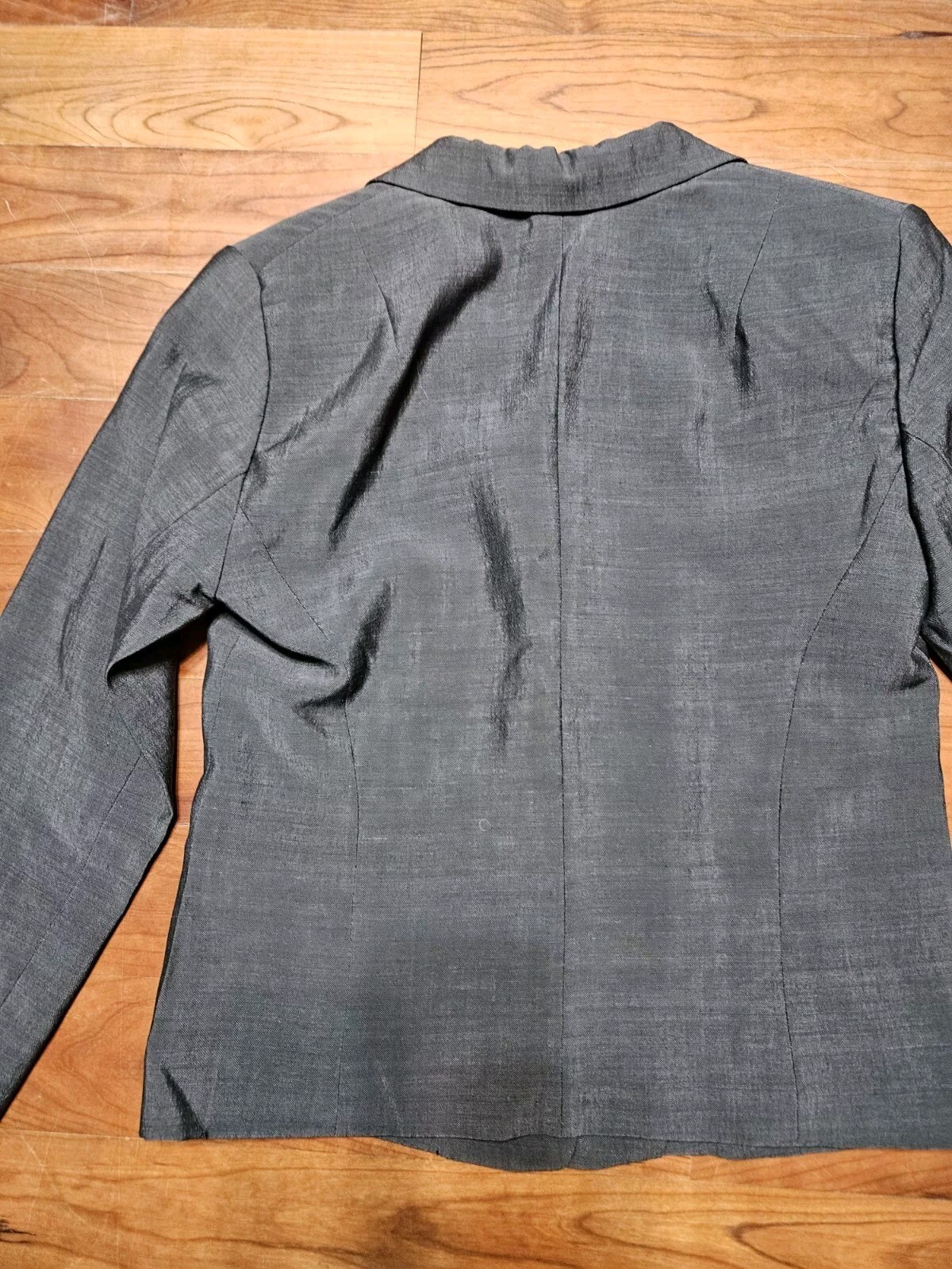 Vintage Donna Karan New York Women’s Wool Blend Blazer Gray Size US 4, Union Tag
