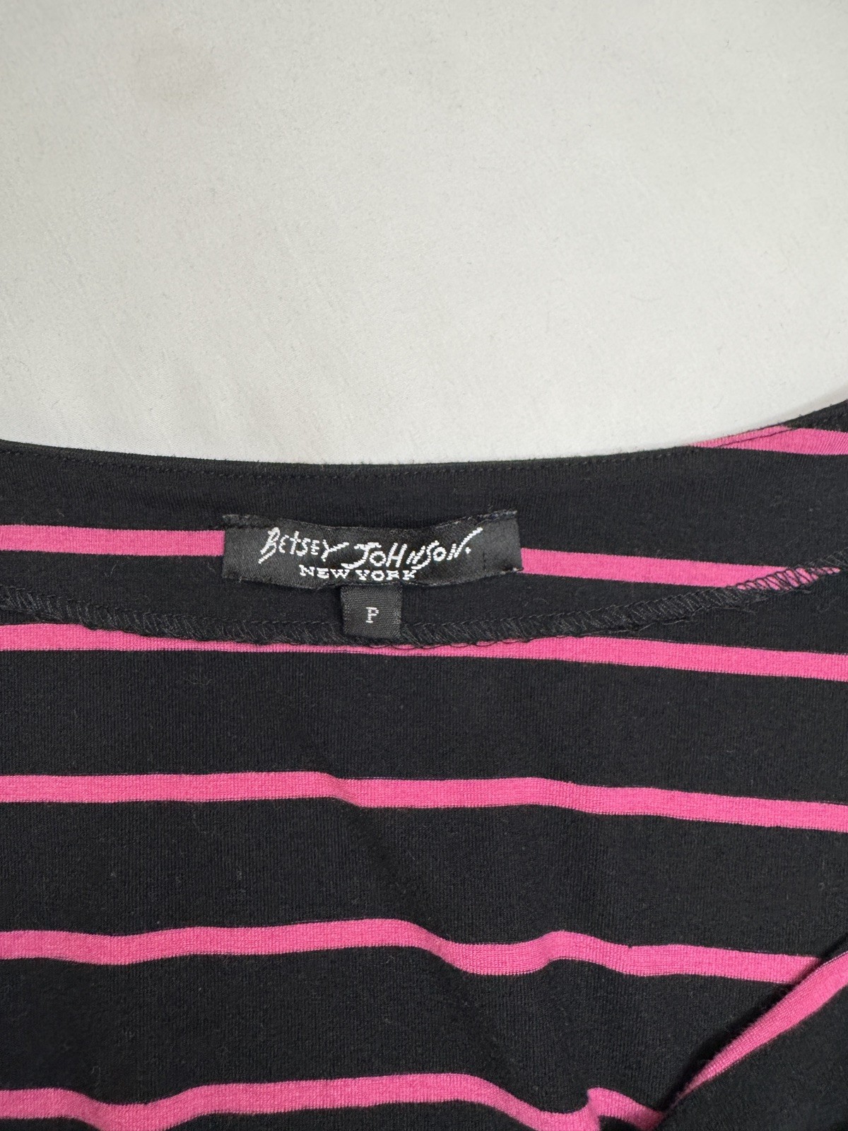 Vintage 90s Betsey Johnson New York Optical Stripe Illusion Skater Dress – PS