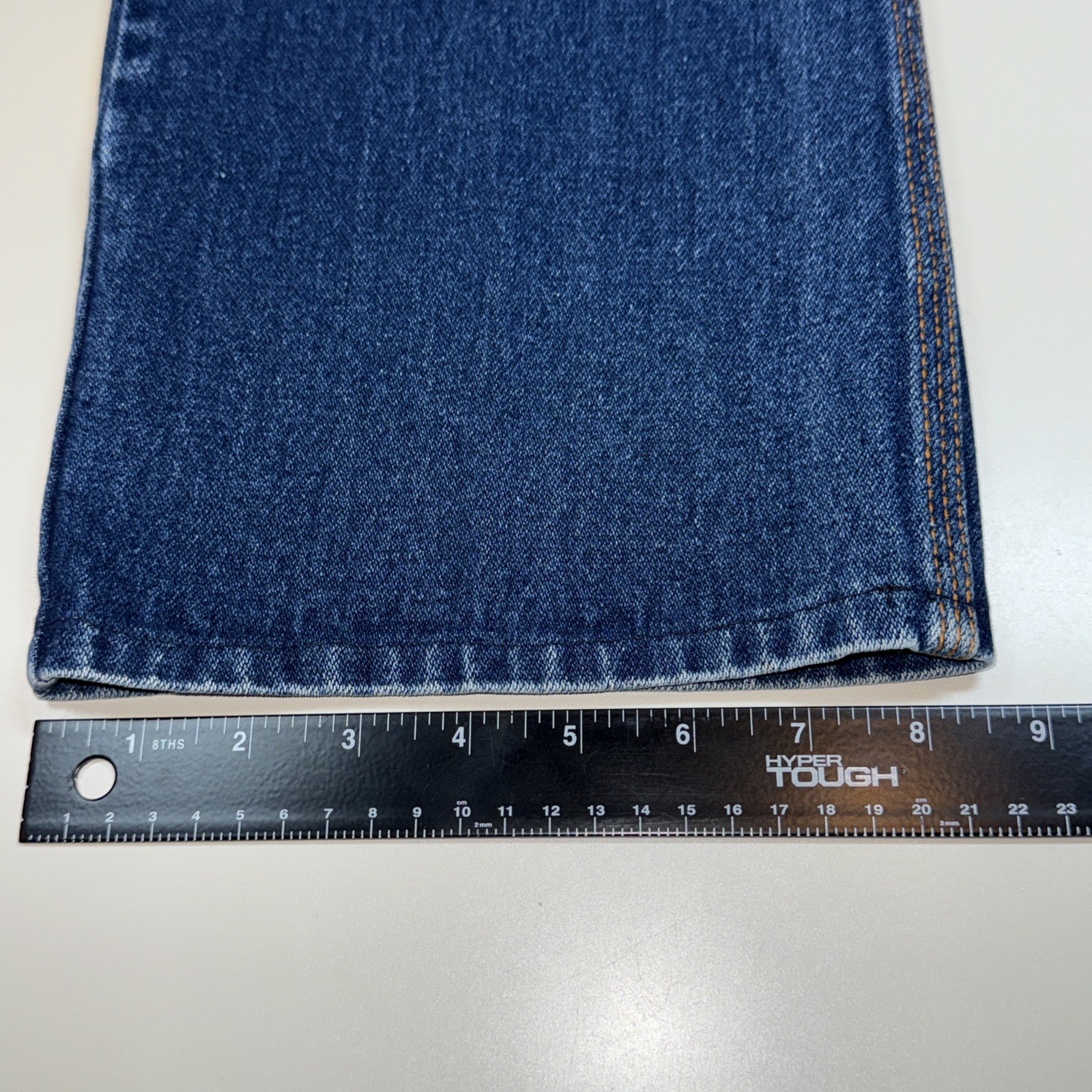 Vintage 70s Union Gap Wide Leg Jeans Footprint Stitching Embroidered 26×30