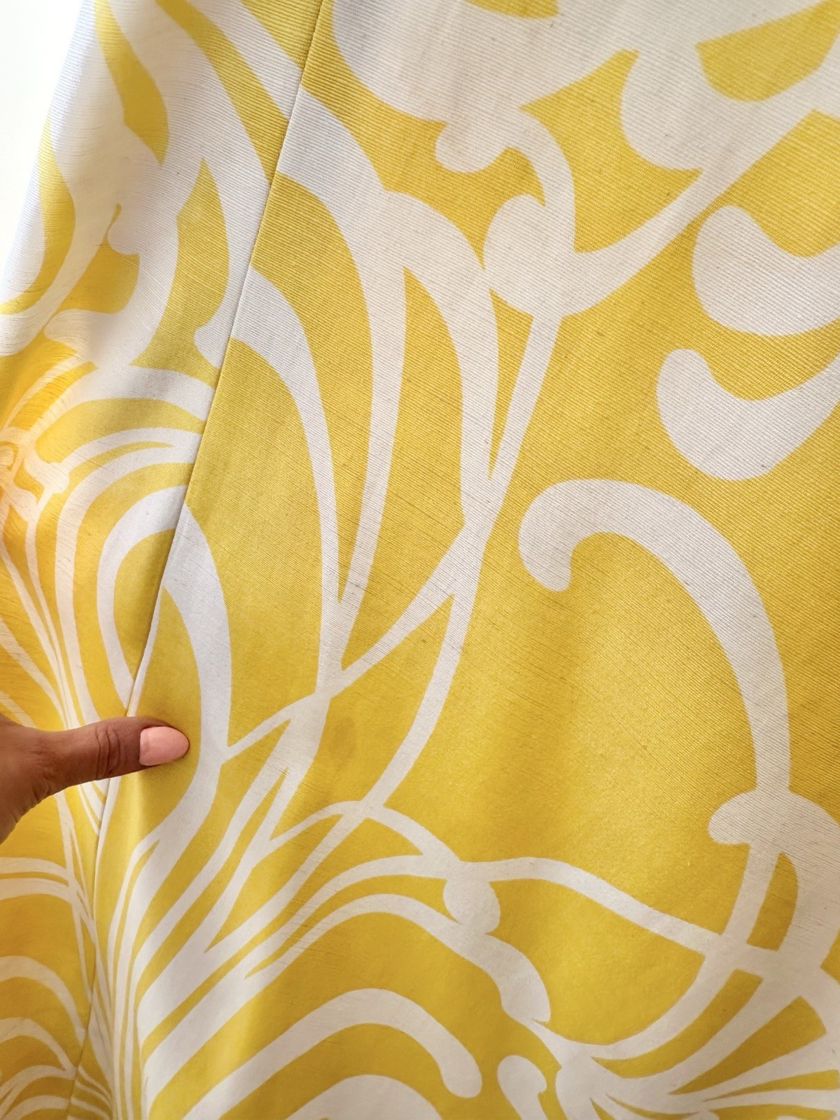 Geoffrey Beene Boutique 1970’s Yellow Maxi Dress Open Bow Back Pockets