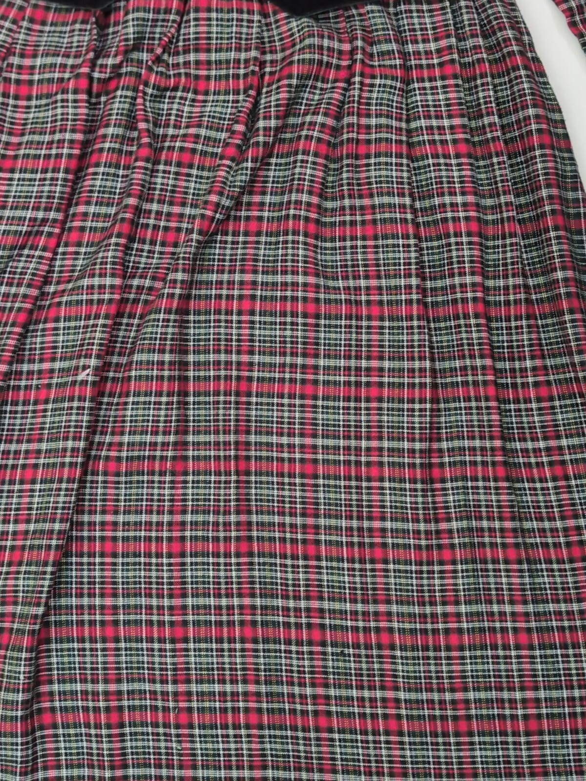 Country Wear Christmas Plaid Vested Long Dress , Vintage Size 12 ,Dry Clean Only