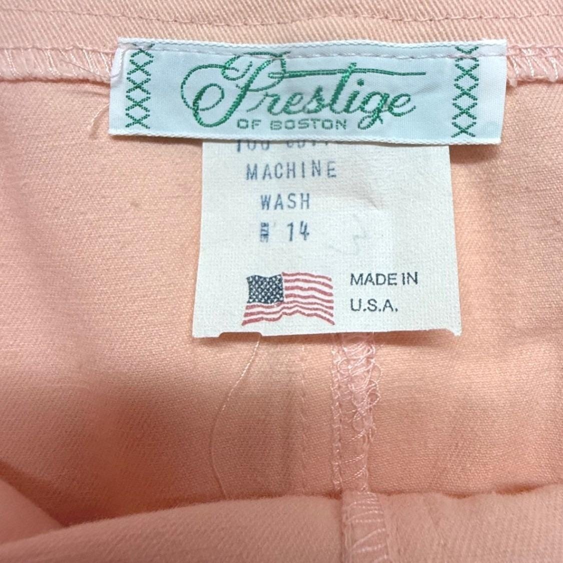 Vintage Prestige Boston Peach Pencil Skirt 14 Old Money Coastal Grandmother USA
