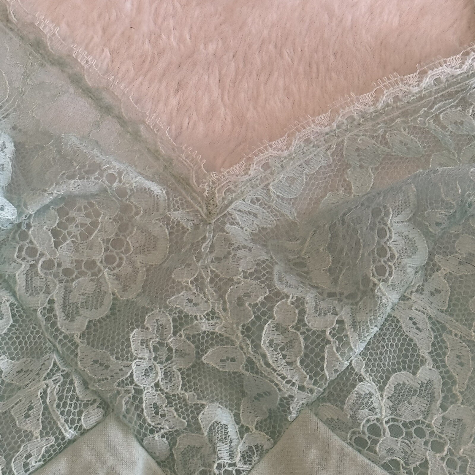 Vintage Formfit Rogers slip dress 34 Short 12-14 RN32544 Made in USA Green Lace