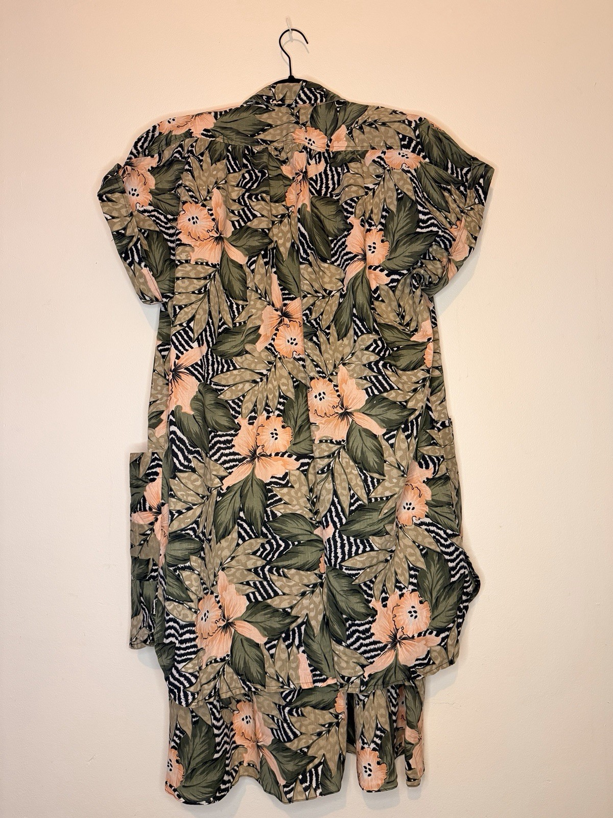 Vintage TABBY of California Dress Set Floral Dress & Long Shirt Overlay XL
