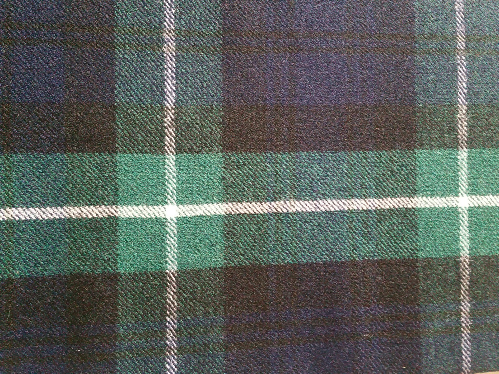 Brand New THE SCOTCH HOUSE SKIRT Tartan Green/Blue Plaid PURE NEW WOOL Scotland