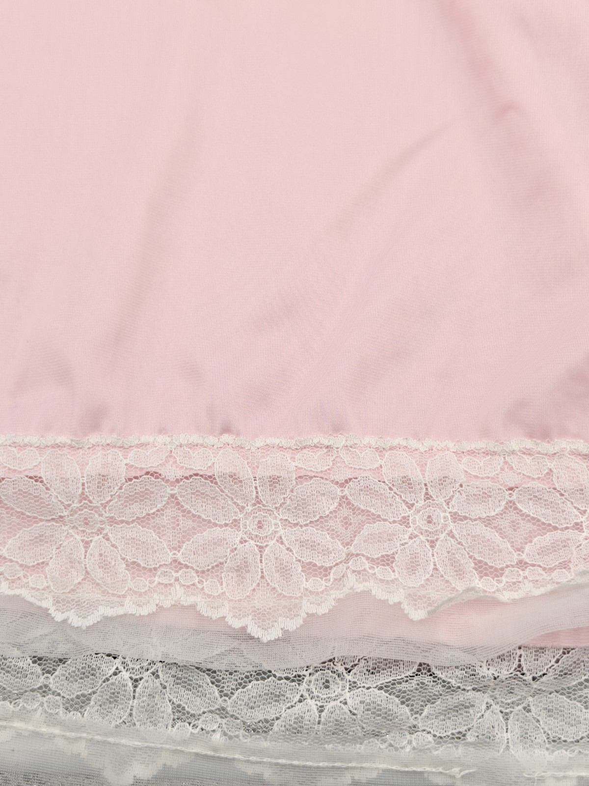 Vintage Berkliff Pink Half Slip Medium 100% Nylon Chiffon Lace Trim *Read