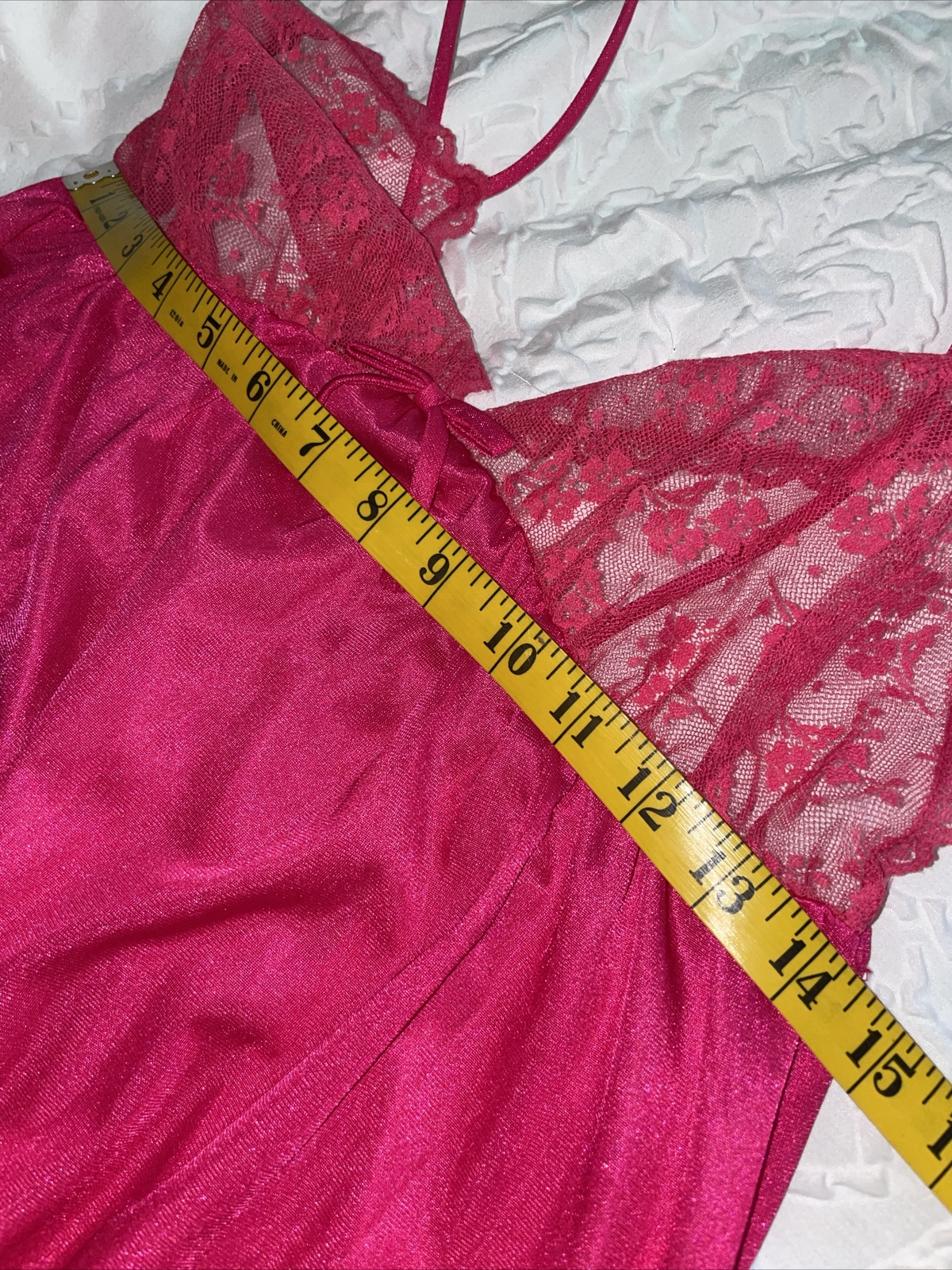 PARAMOUNT Nylon Peignoir Robe & Nightgown Set Gown Pink Lace Woman’s Vintage