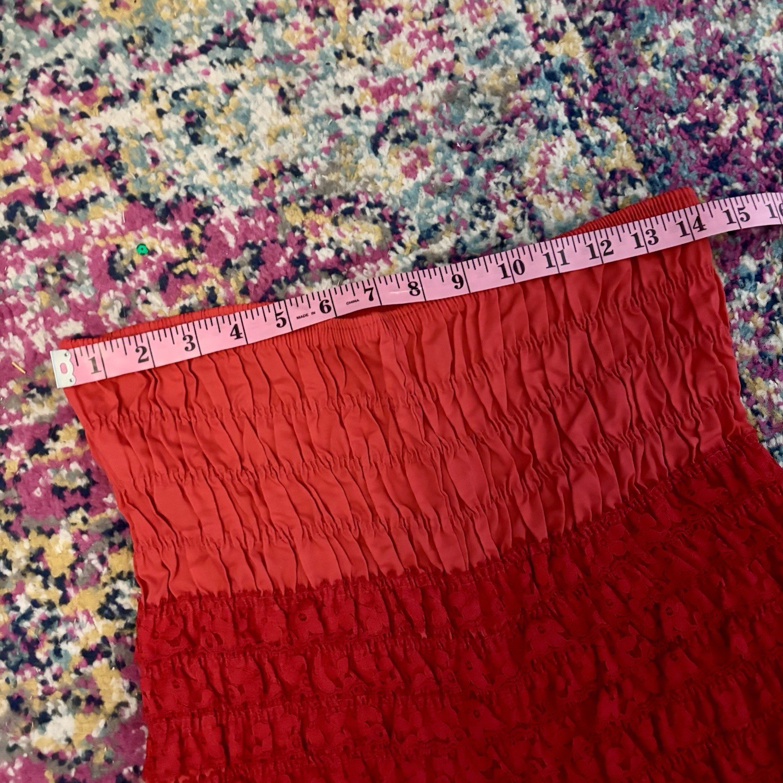 Vtg Malco Modes Lipstick Red Ruffled Square Dance Bloomer Pettipants Size M READ
