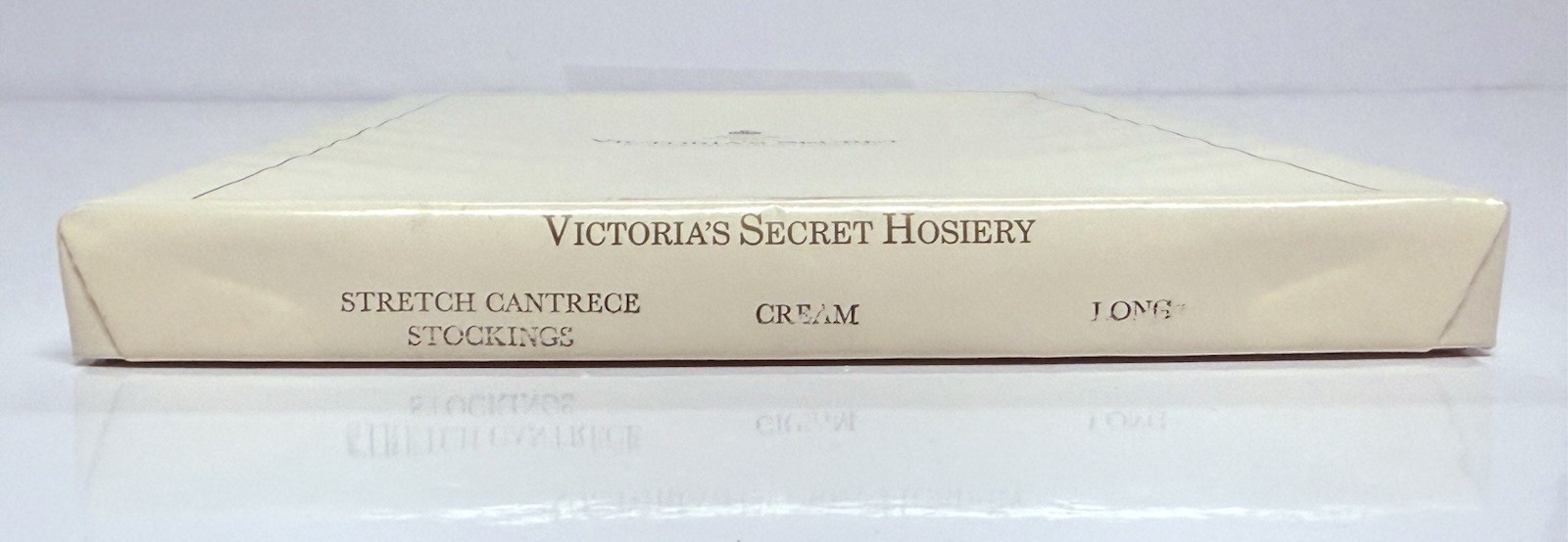 Victoria’s Secret Hosiery Vtg Stockings Thigh High Nylon Stretch Cantrece Cream