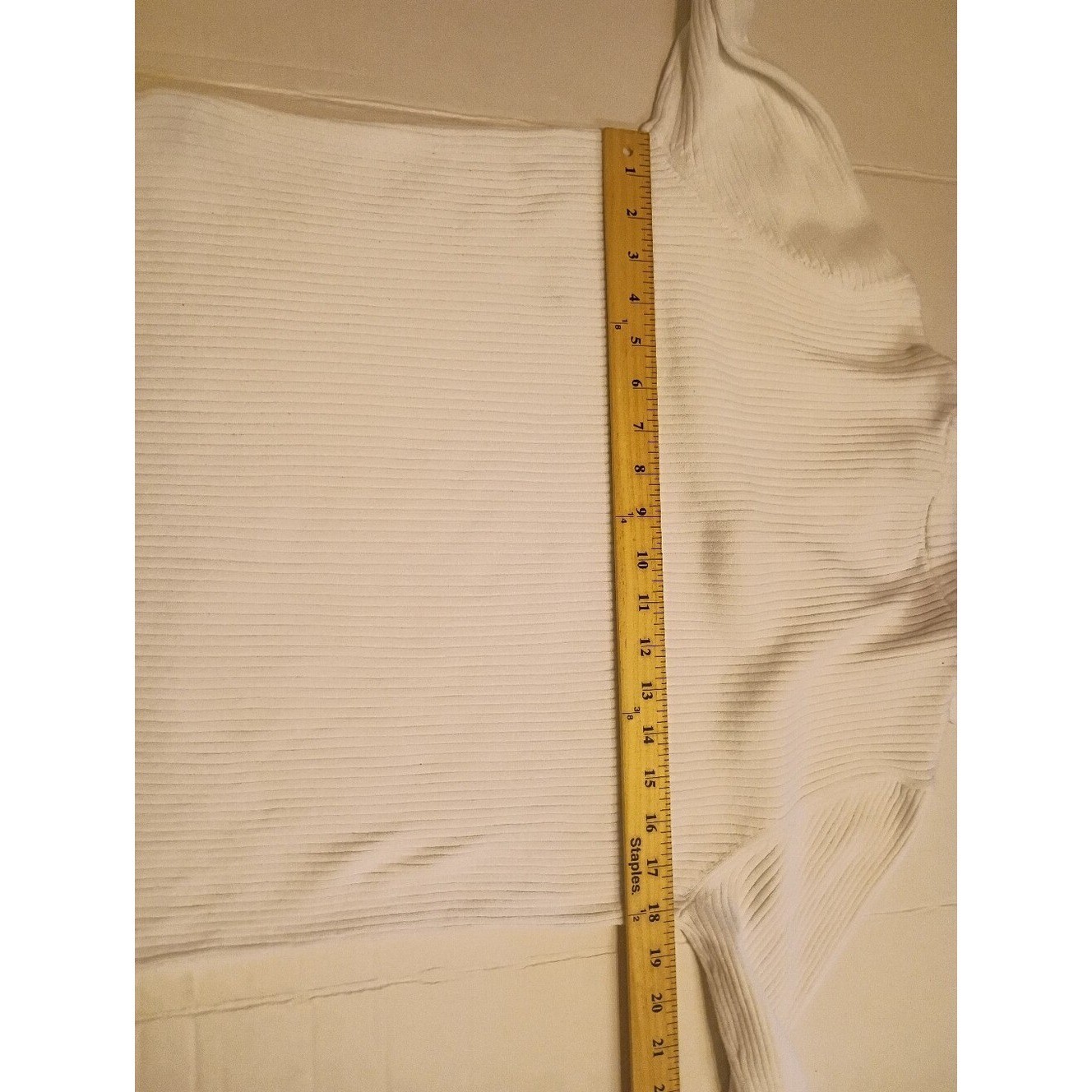 VTG Polo Jeans Co. Women’s White Ribbed Half-Zip Mock Neck Sweater Sz XL