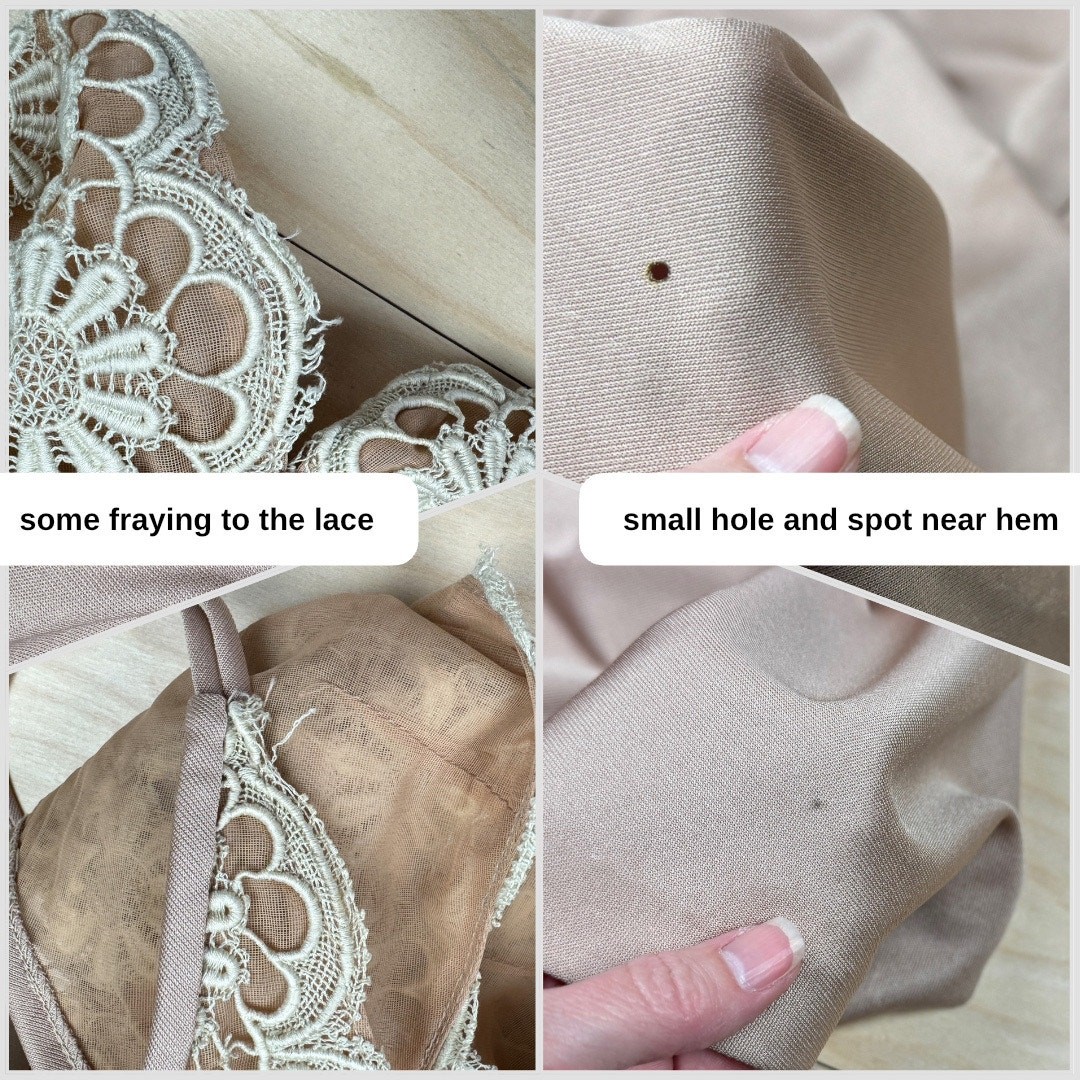 Vintage 1970s Taupe Illusion Floral Lace Strappy Backless Gown | 28″ Waist