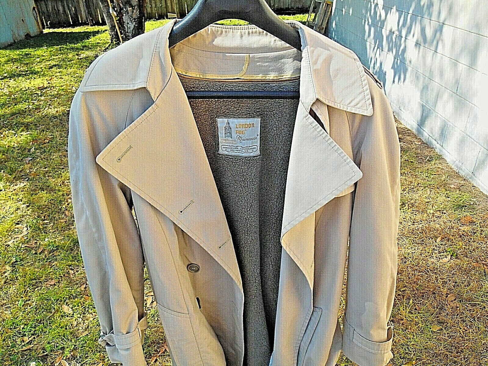 VINTAGE LADIES LONDON FOG MAINCOATS TRENCH COAT WITH ZIPOUT LINER SIZE 14 PETITE